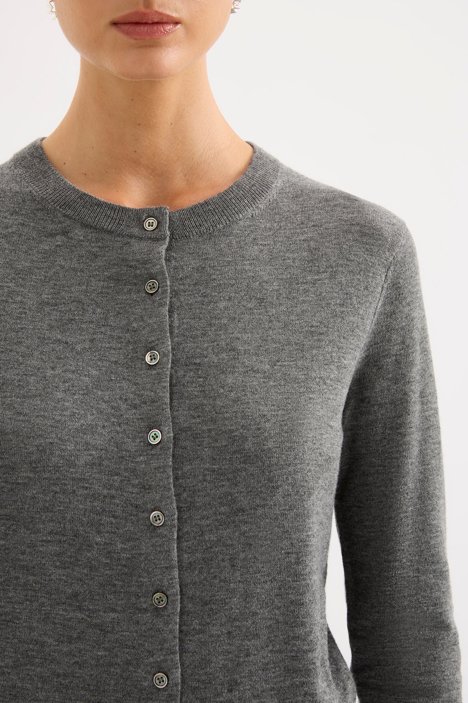 Rae Knit Cardigan Charcoal 