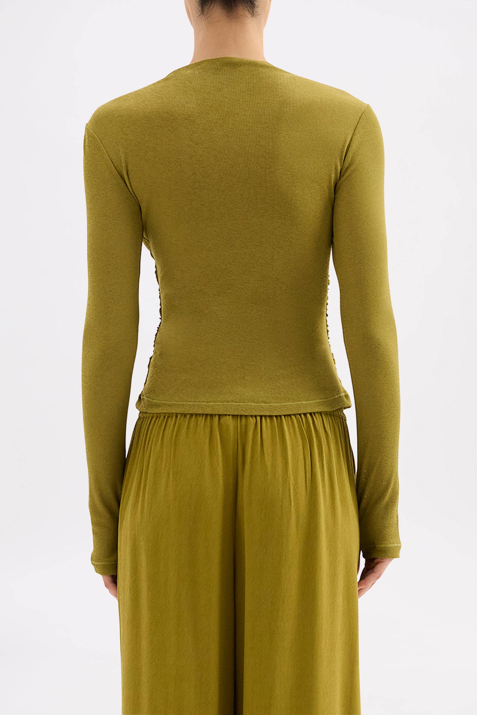 Calista Mesh Ls Top Avocado 