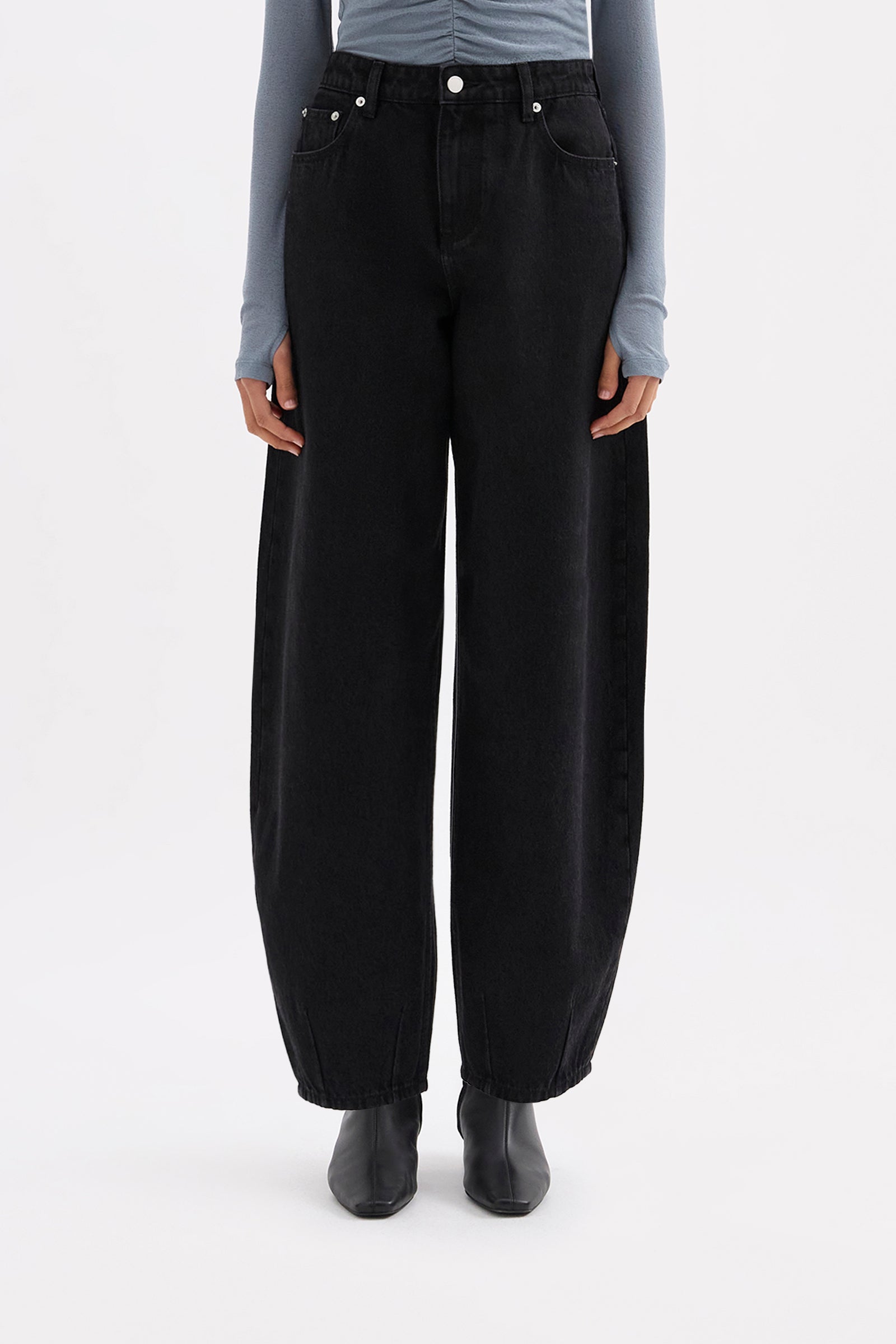 Organic Barrel Jean Vintage Black 