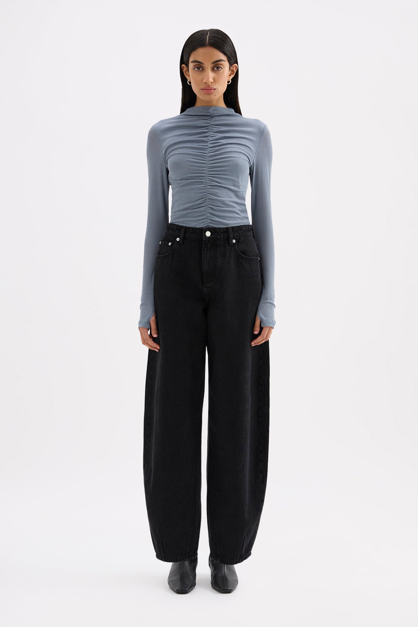 Organic Barrel Jean Vintage Black 