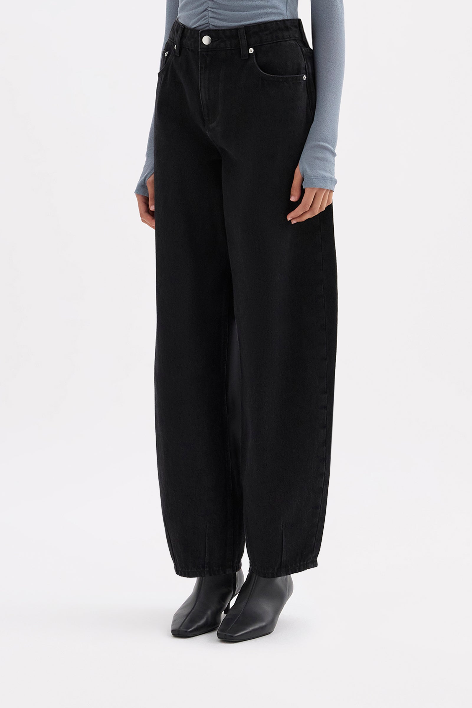 Organic Barrel Jean Vintage Black 