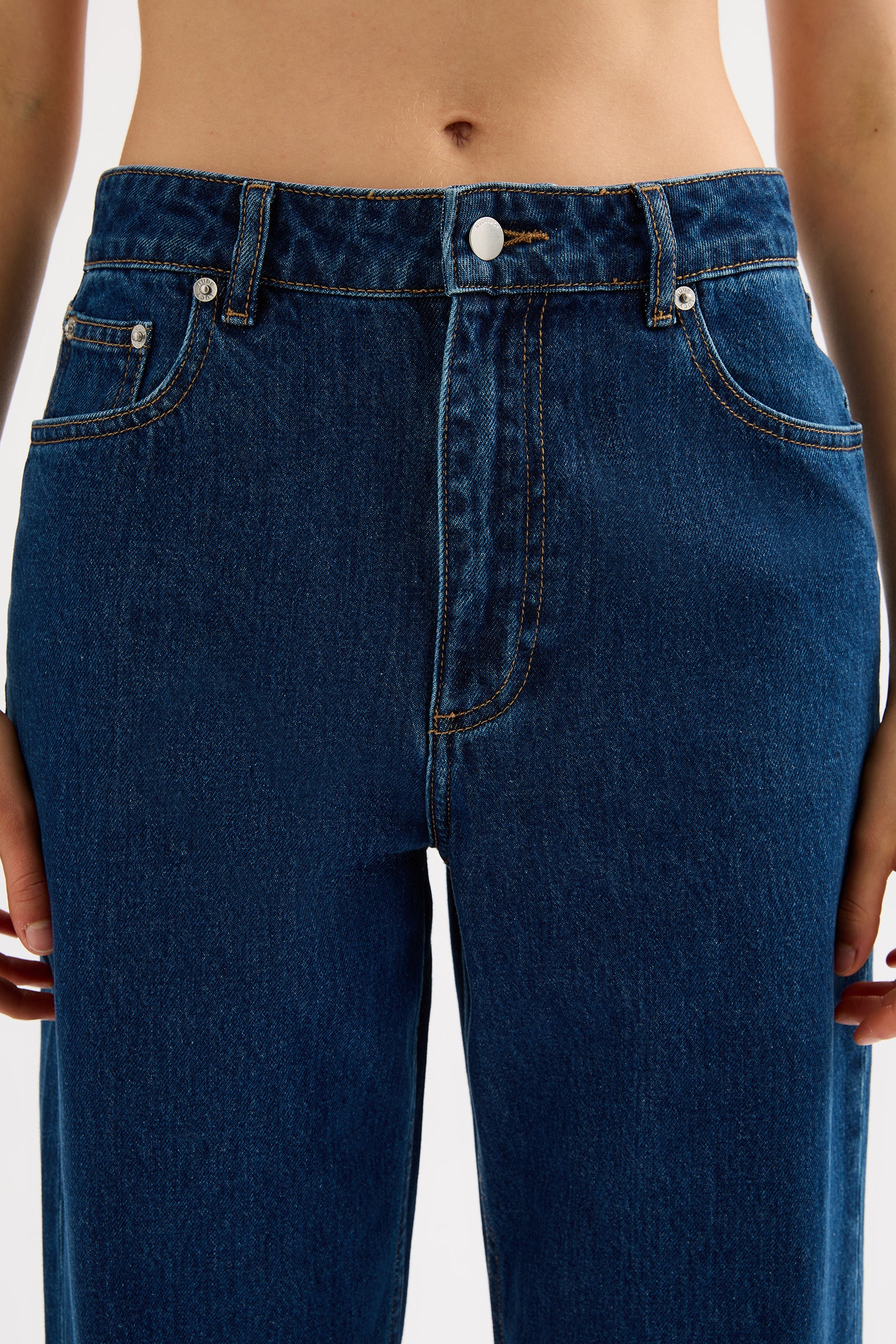 Organic Relaxed Leg Jean Force Blue 