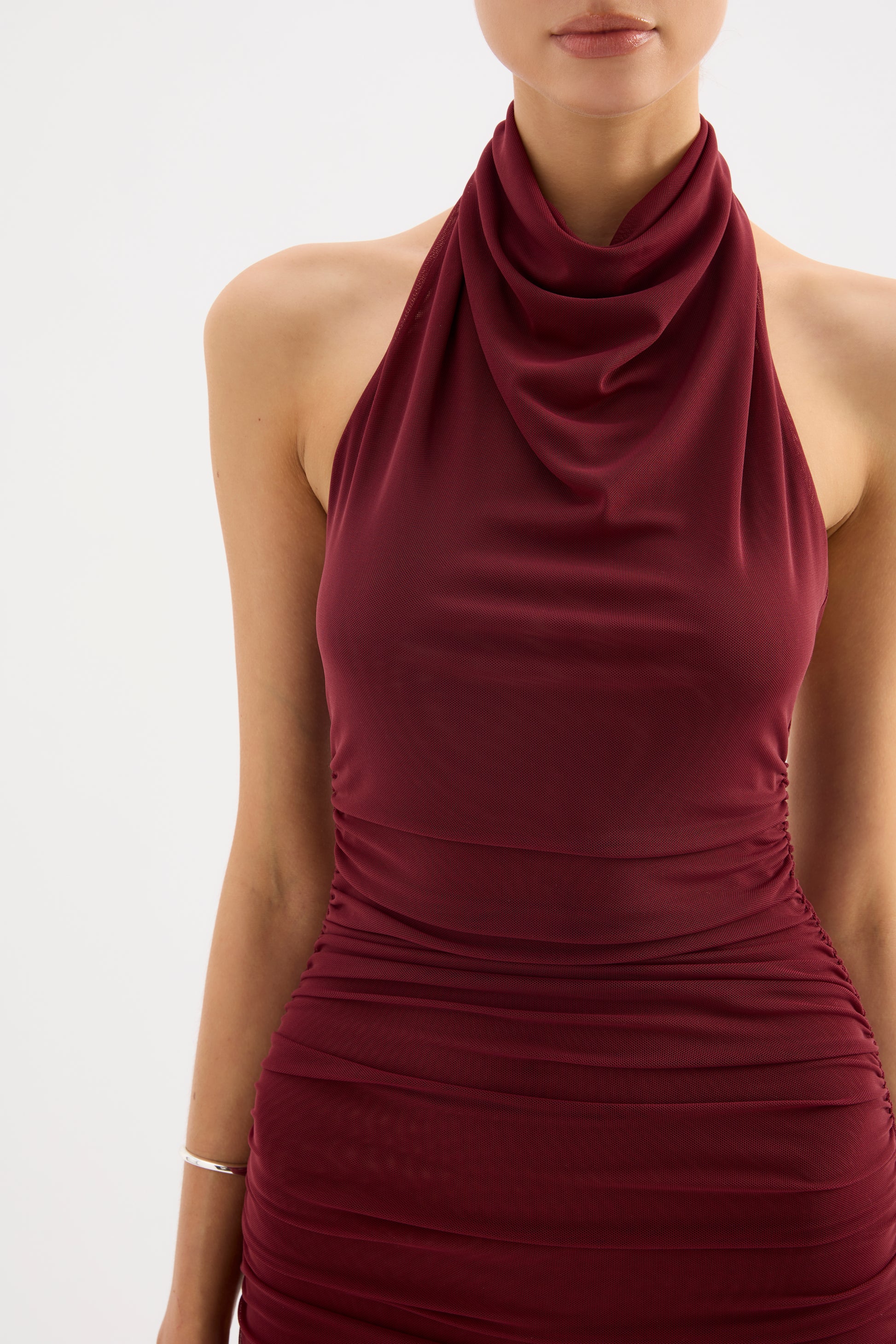 Abru Halter Maxi Dress Cherry 