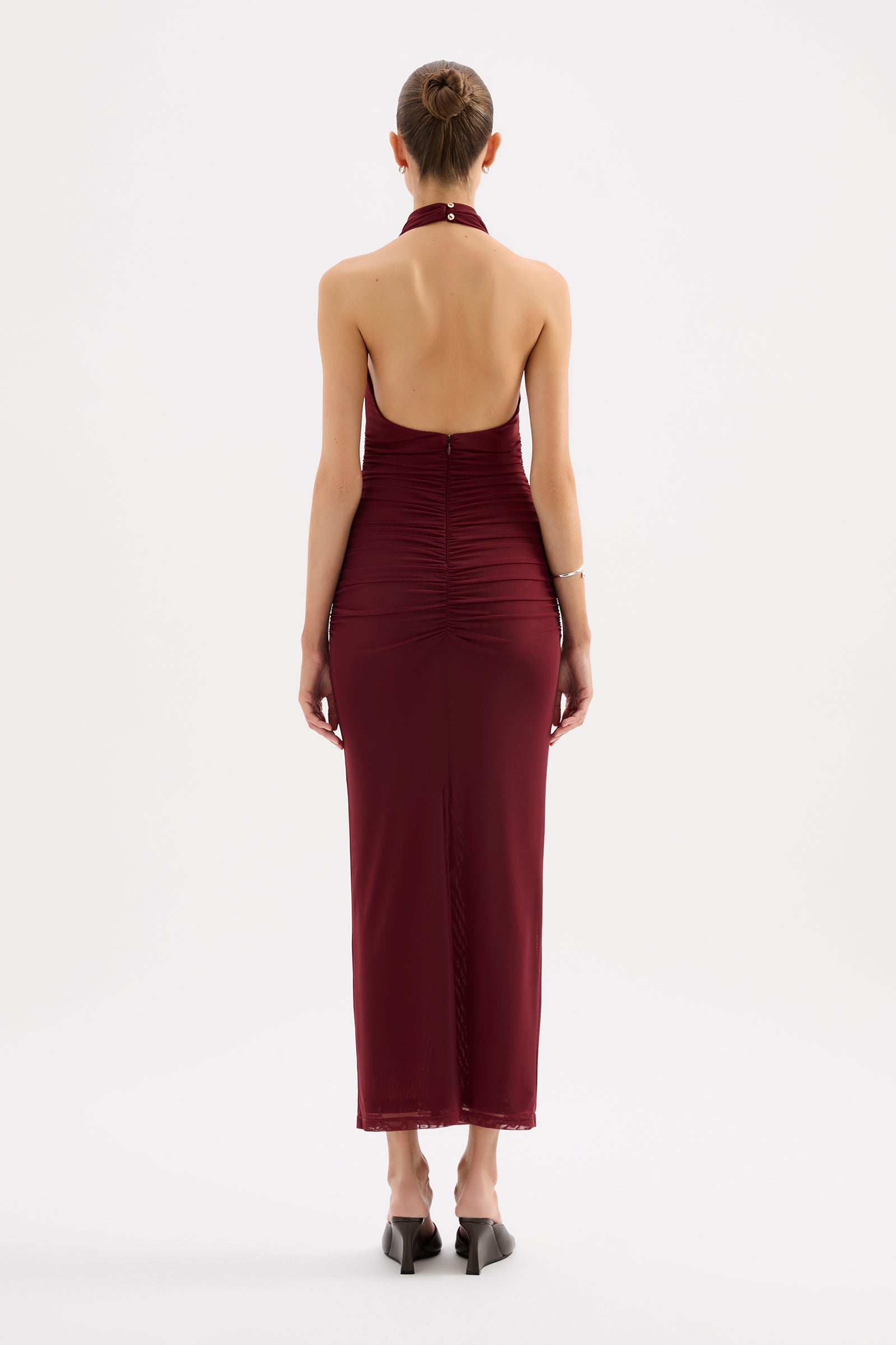 Abru Halter Maxi Dress Cherry 