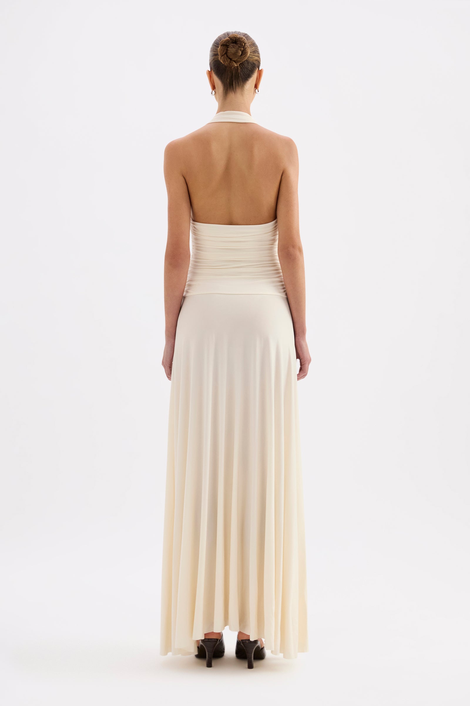 Safiya Halter Dress Champagne 
