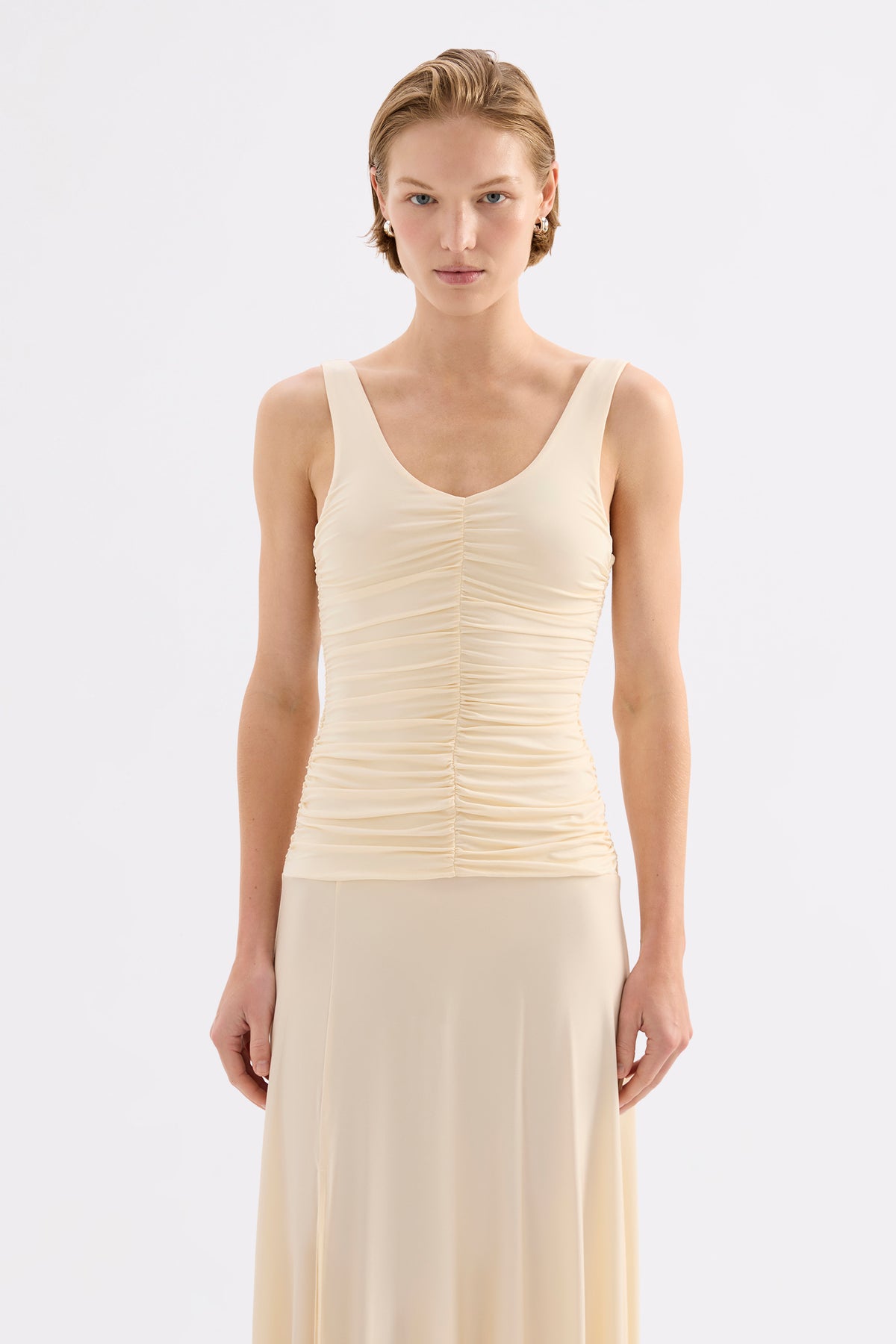 Valencia Maxi Dress Custard 