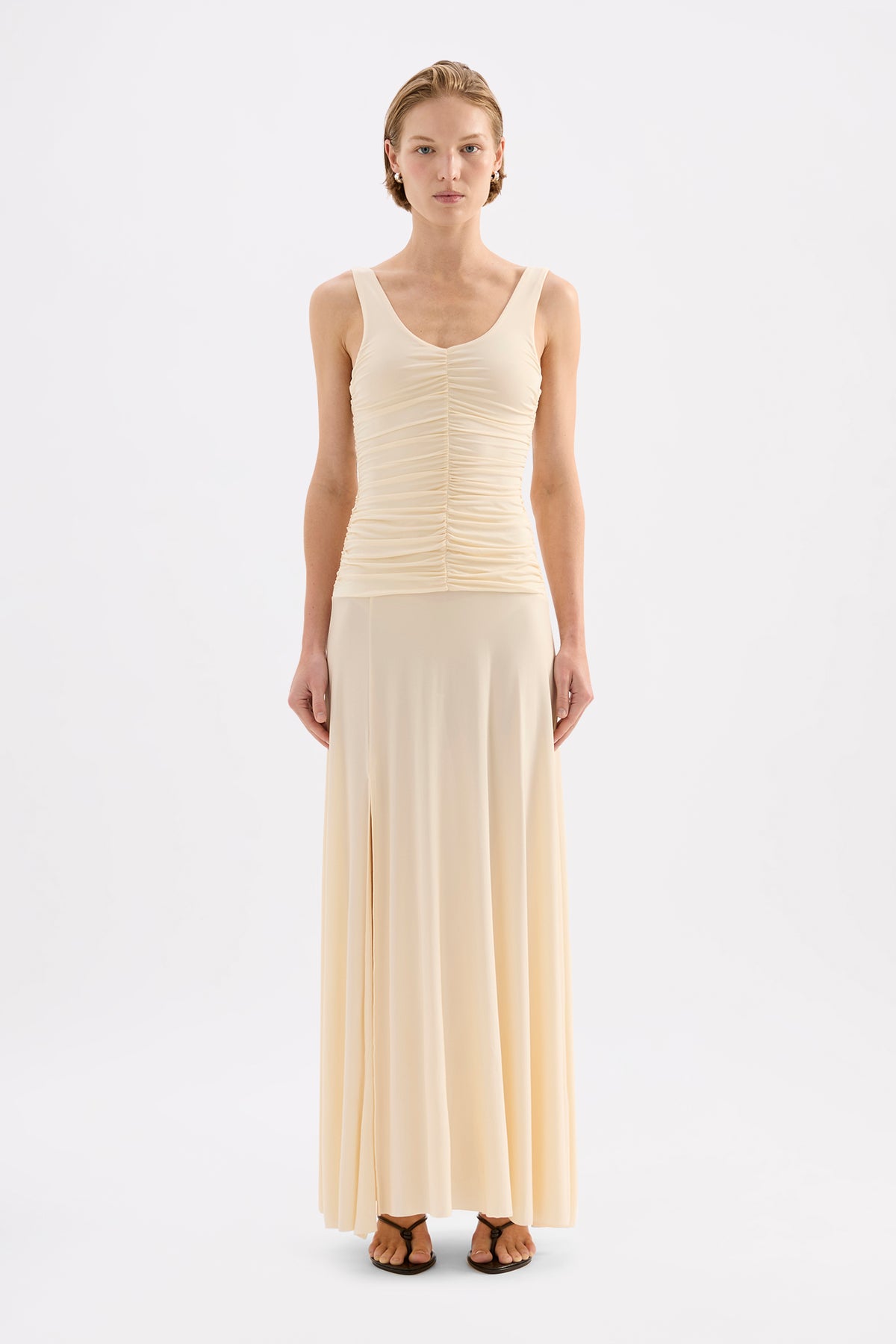 Valencia Maxi Dress Custard 