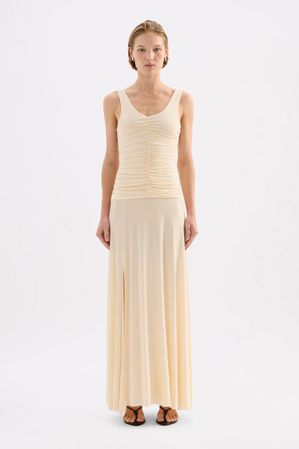 Valencia Maxi Dress Custard 