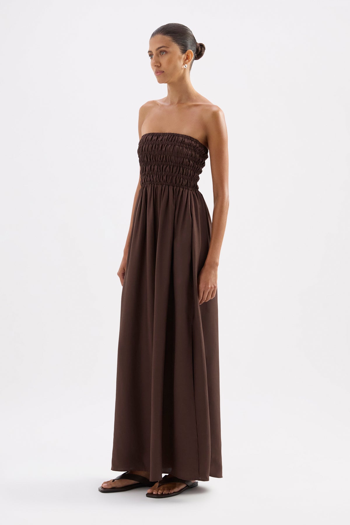 Zuri Tencel Maxi Dress Chocolate 