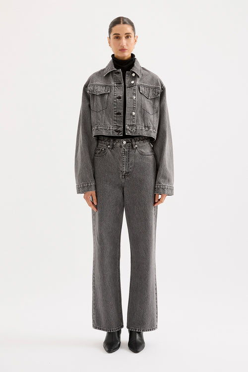 ORGANIC DENIM CROP JACKET