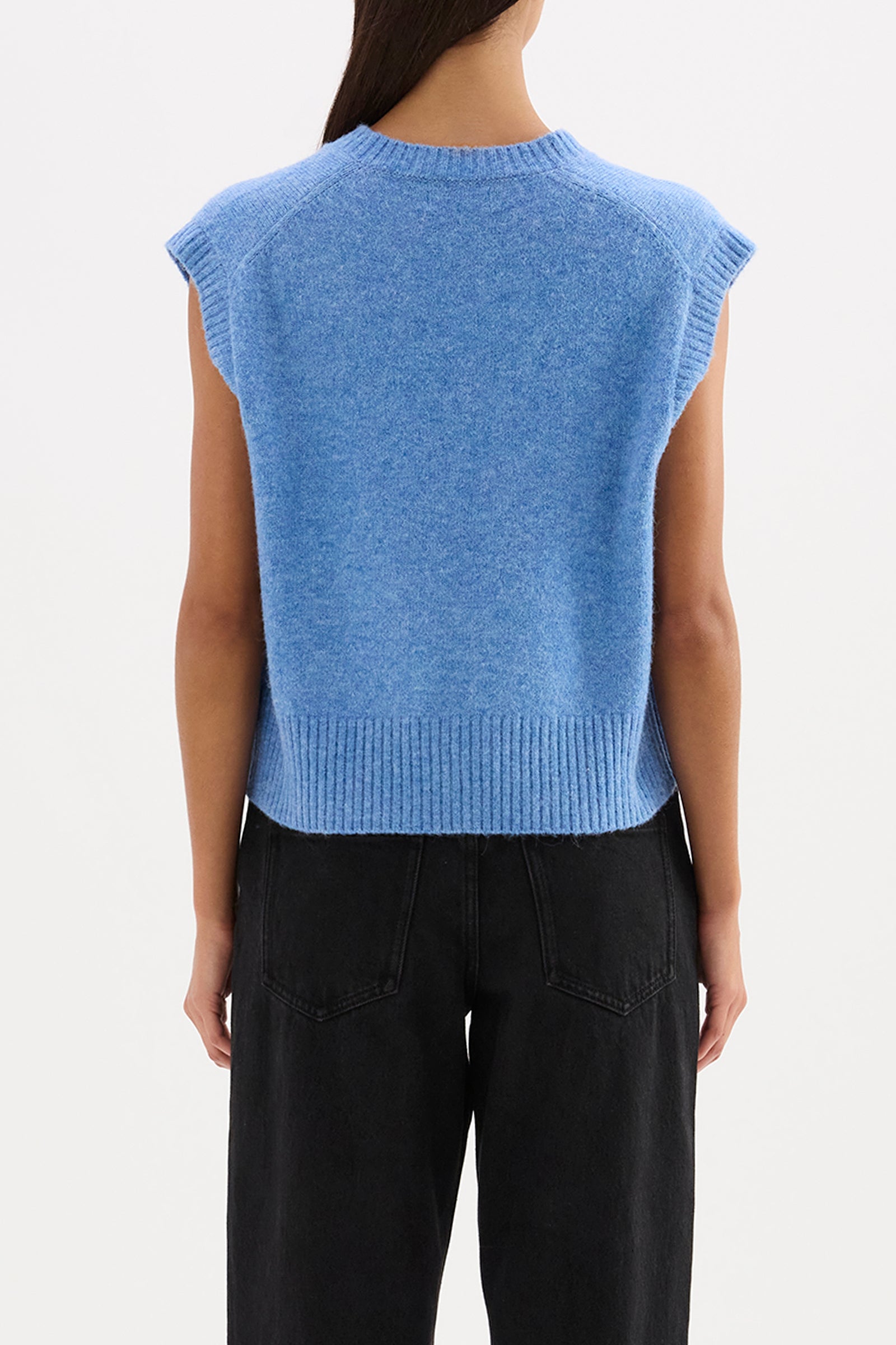 Devian Knit Vest Polar Blue 