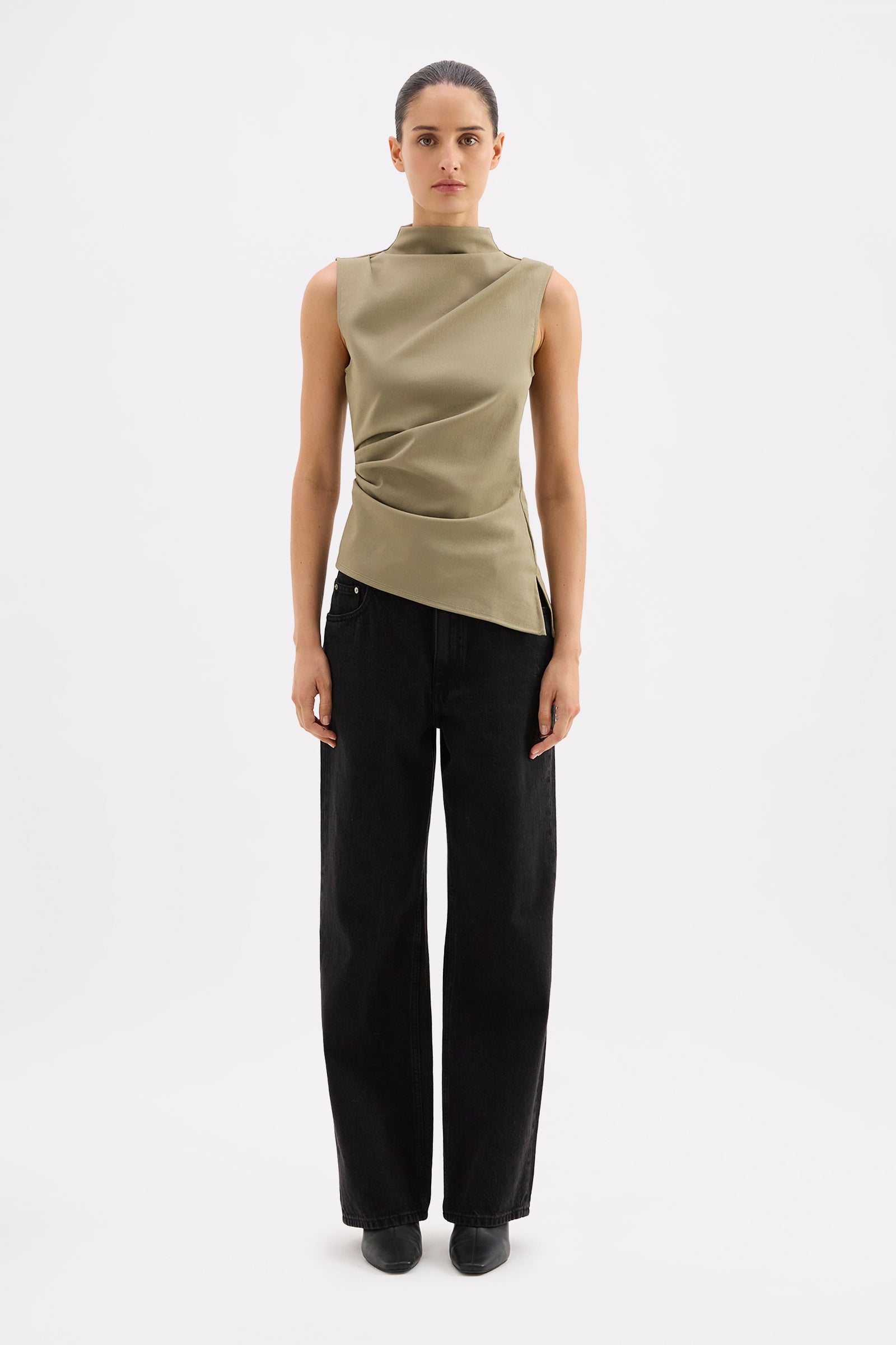 Cerys Top Deep Olive 