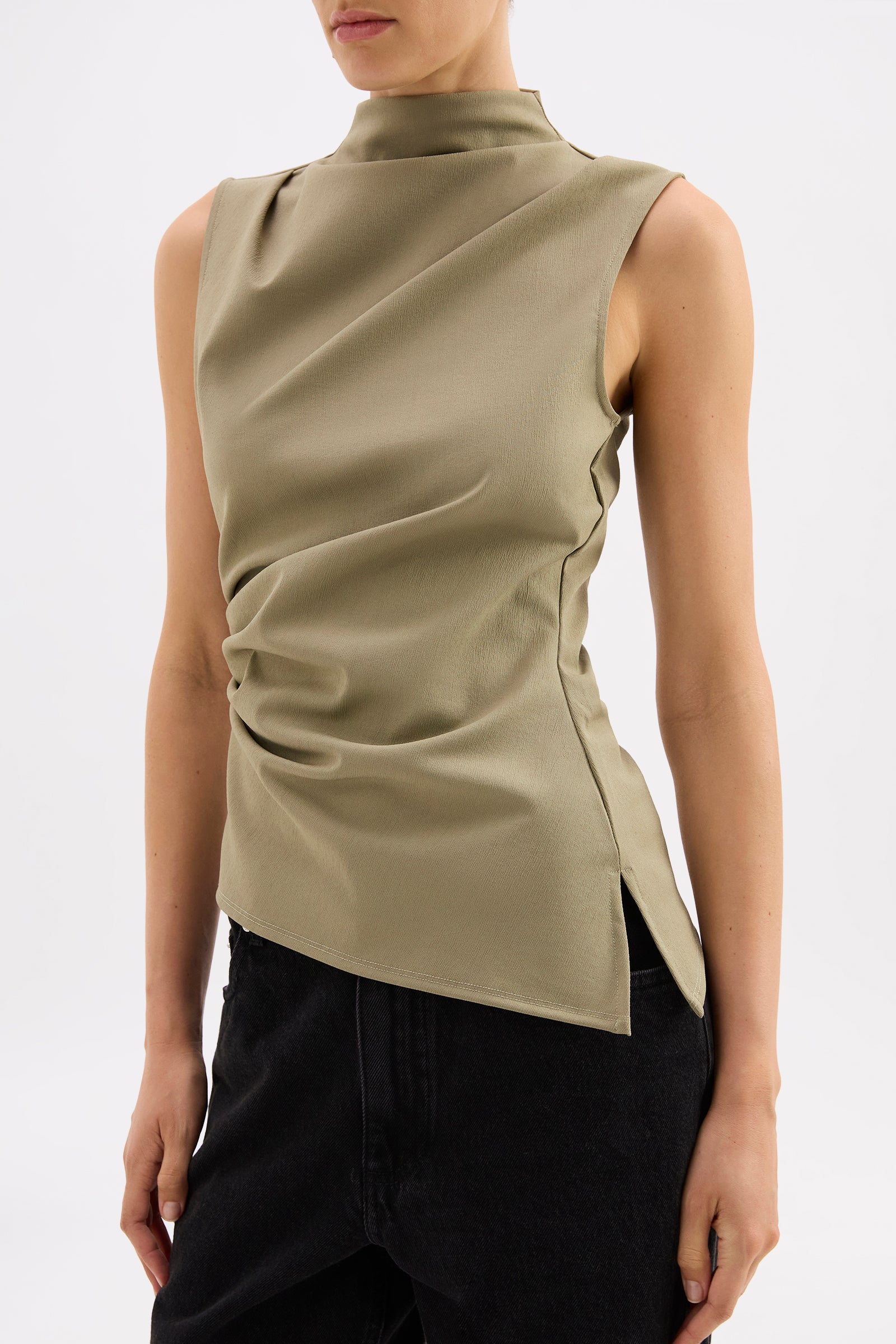 Cerys Top Deep Olive 