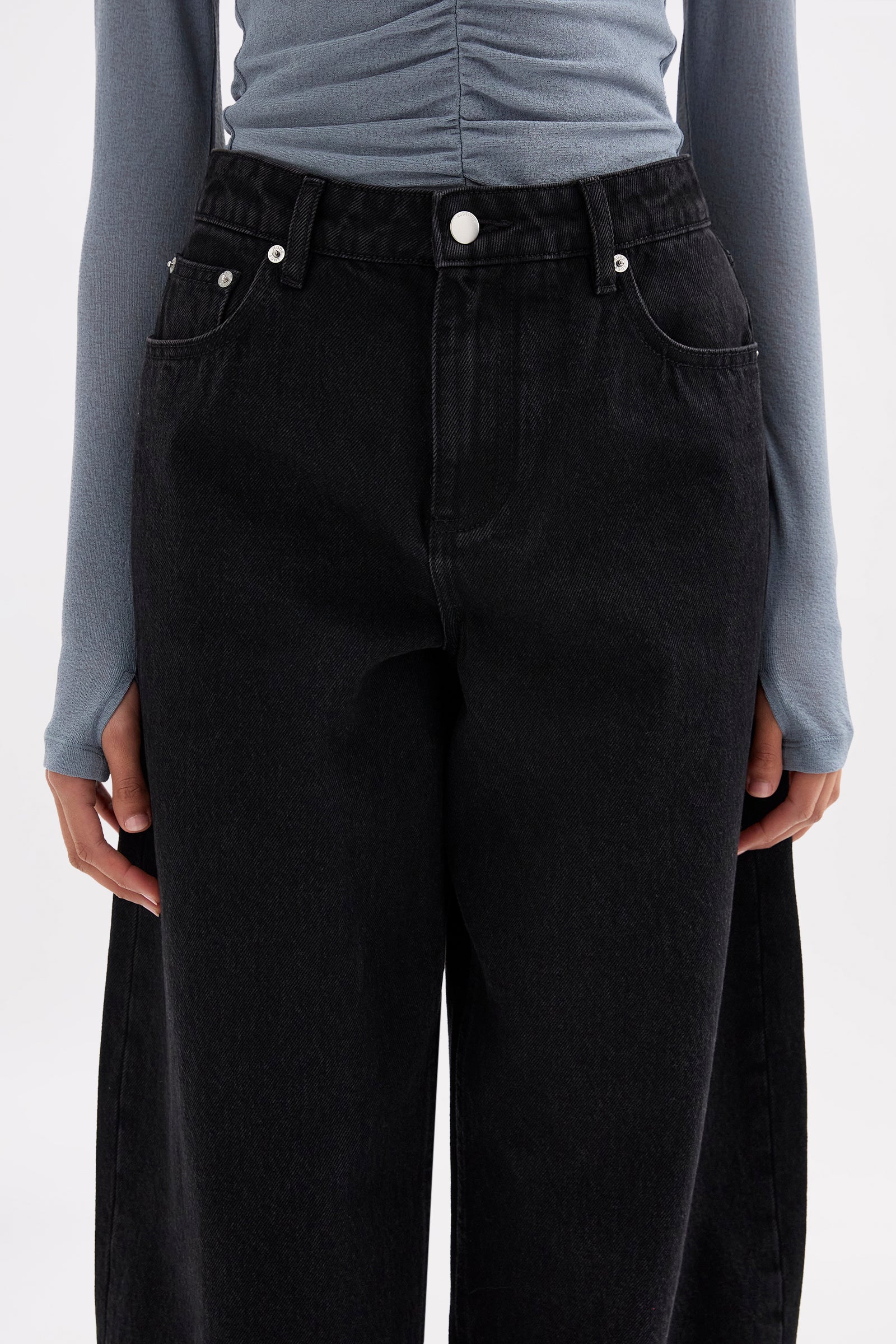 Organic Barrel Jean Vintage Black 
