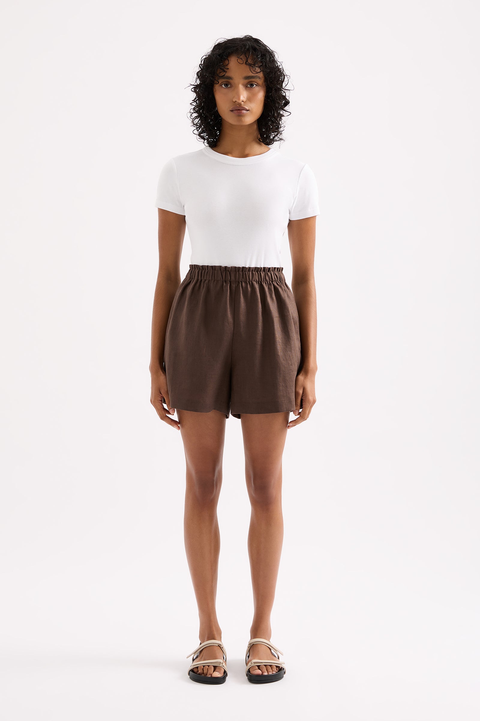 Ingrid Linen Short Clove 