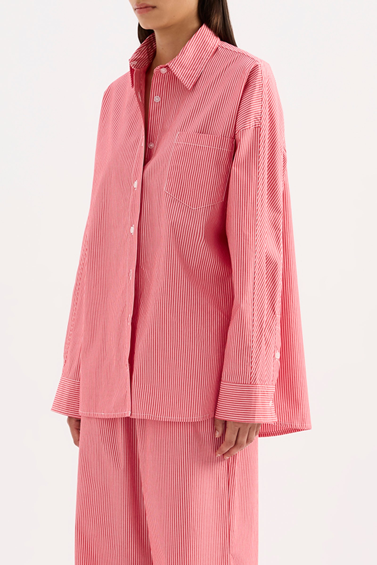Anouk Stripe Shirt Red Stripe 