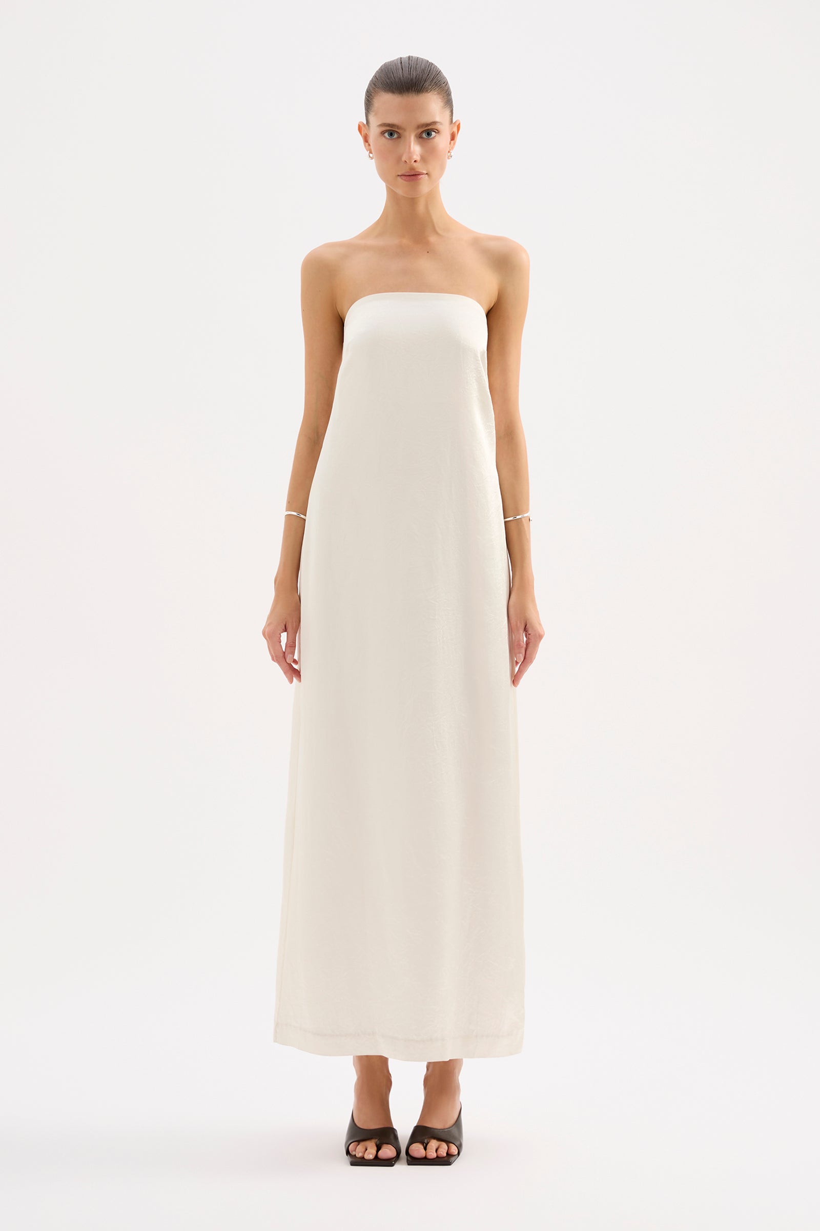 Ana Strapless Maxi Dress Pearl 