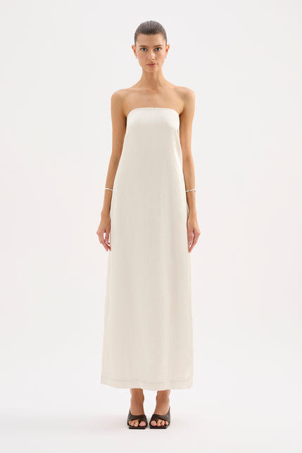 Ana Strapless Maxi Dress Pearl 