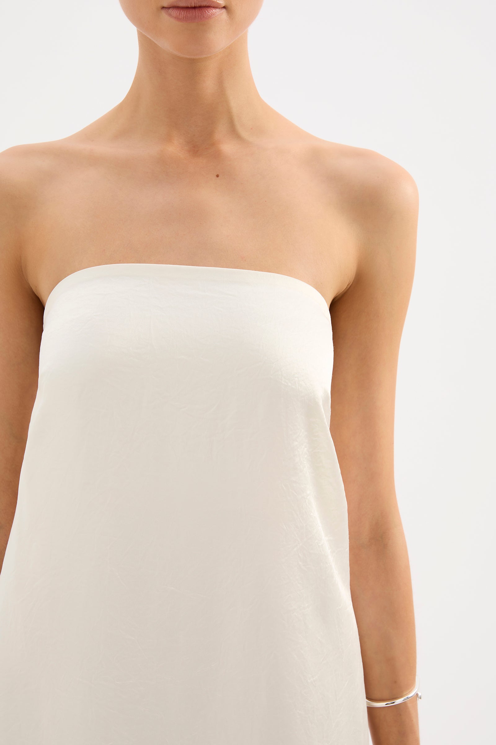 Ana Strapless Maxi Dress Pearl 