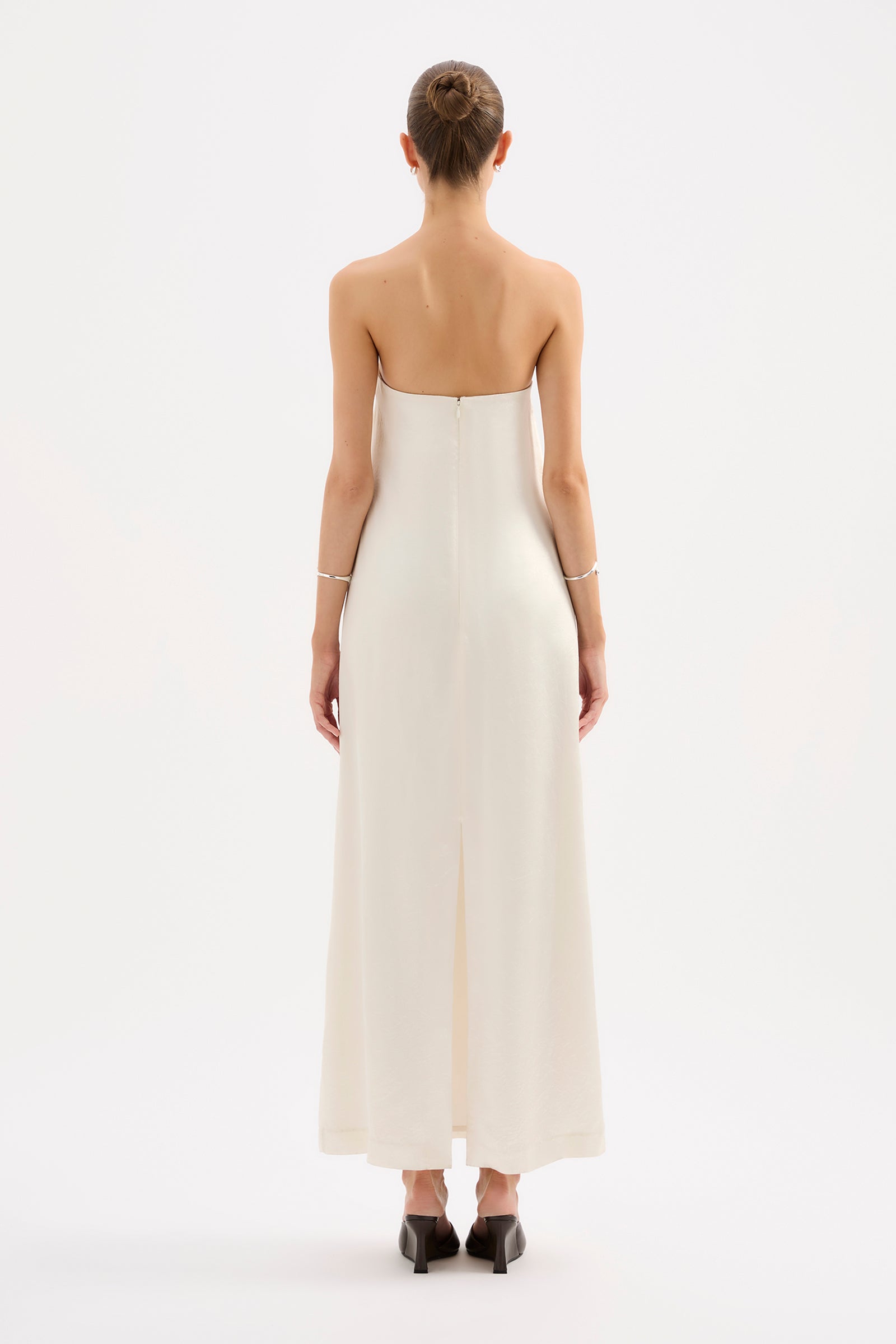 Ana Strapless Maxi Dress Pearl 