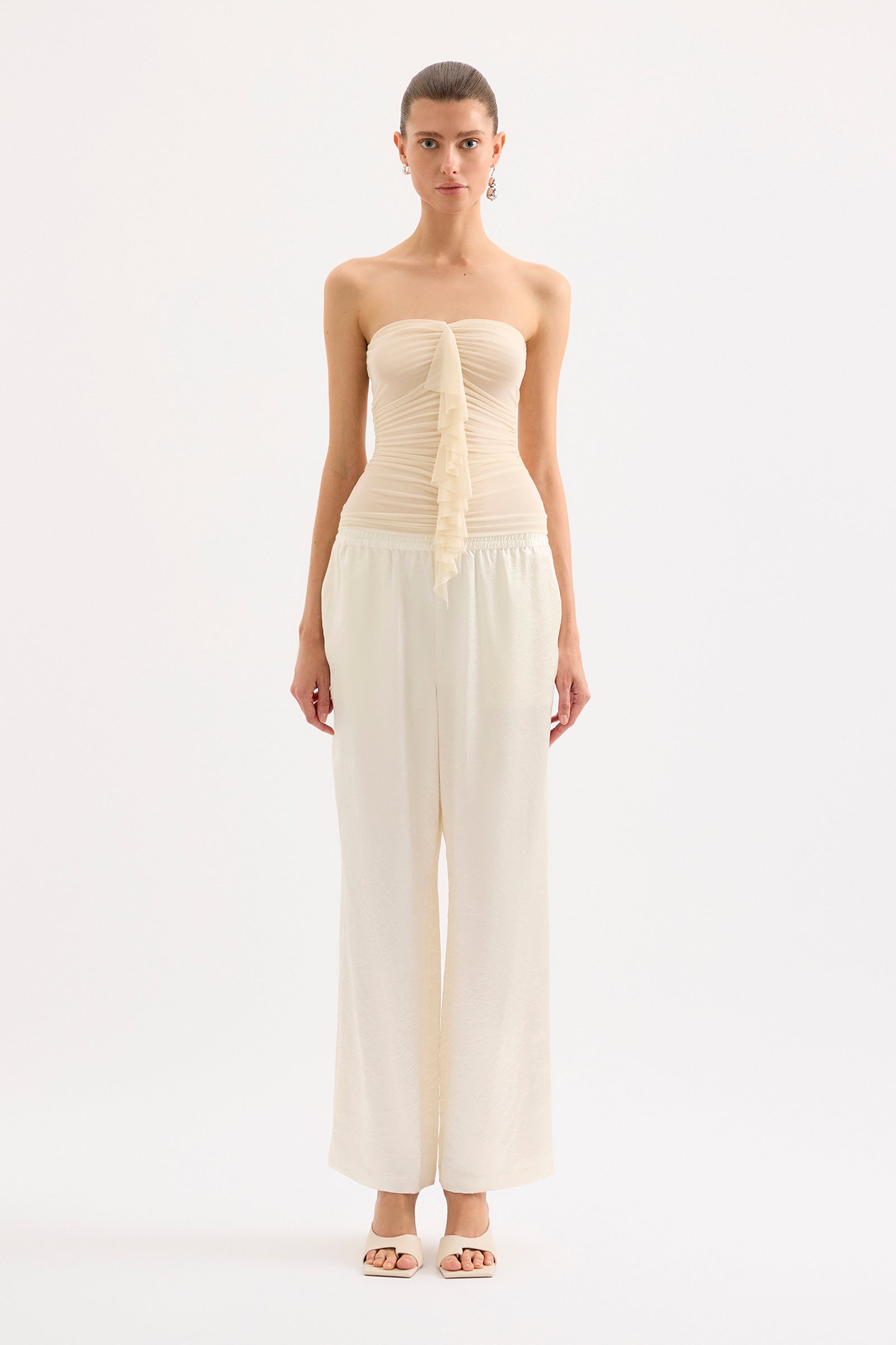 Sian Mesh Top Champagne 