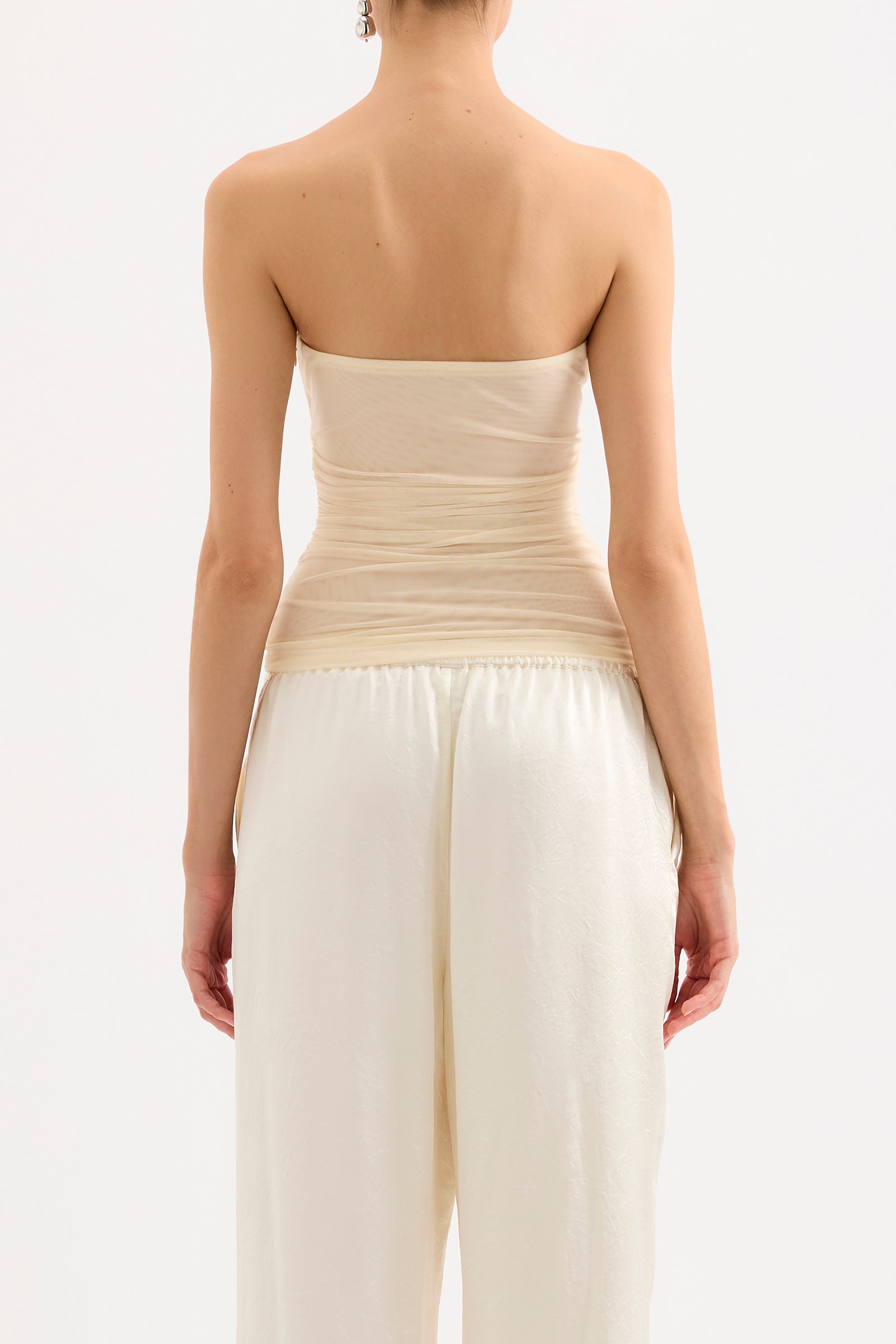 Sian Mesh Top Champagne 