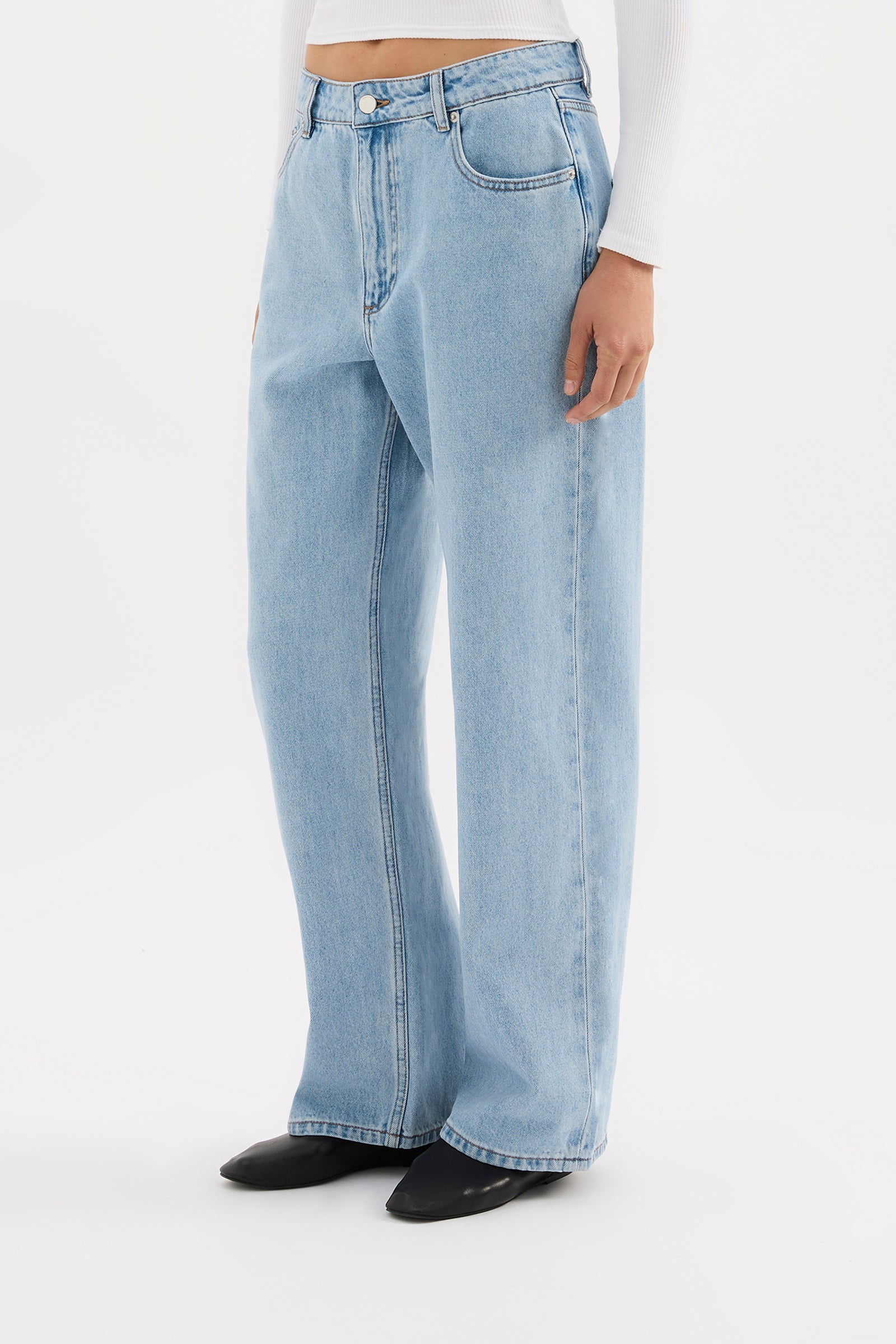 Organic Baggy Jean Soft Blue 