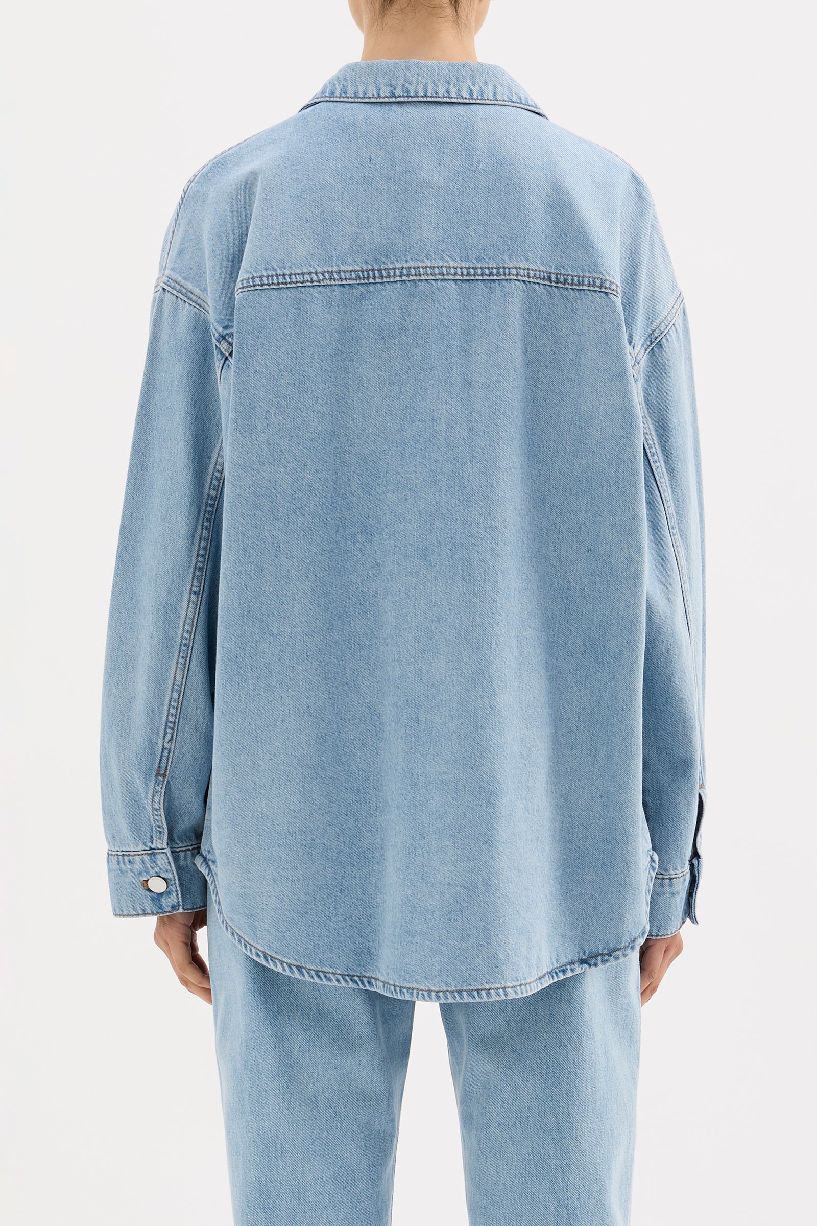 Organic Denim Overshirt Soft Blue 