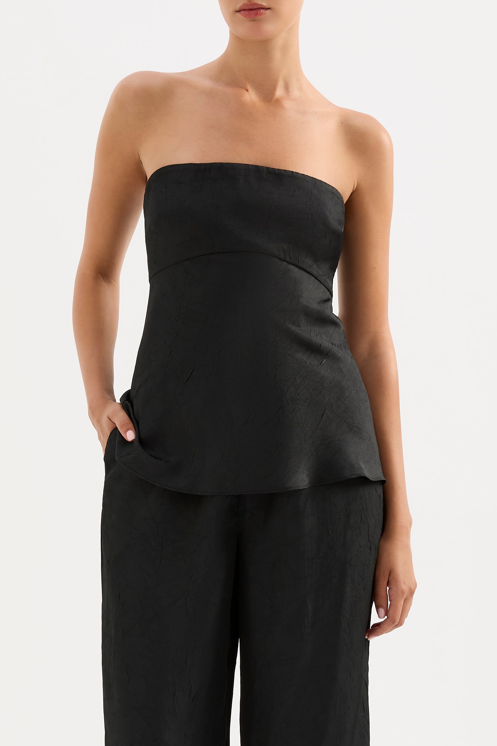 Pandora Strapless Top Black 