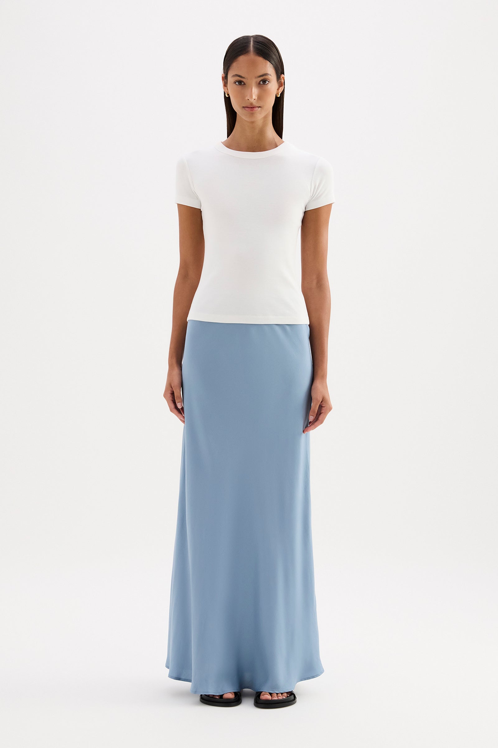Lawton Tencel Skirt Frost 