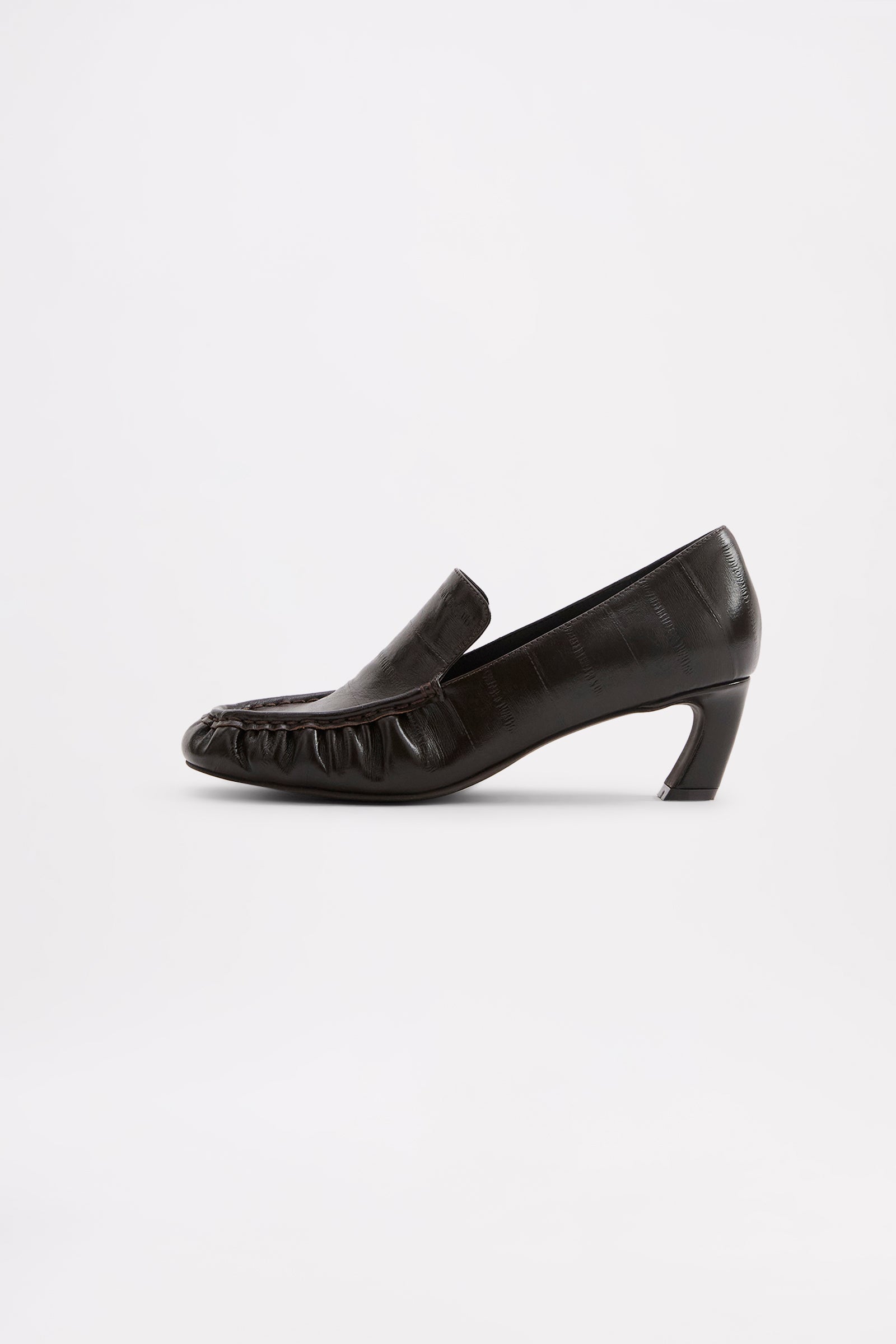 Seemah Heeled Loafer Dark Chocolate 