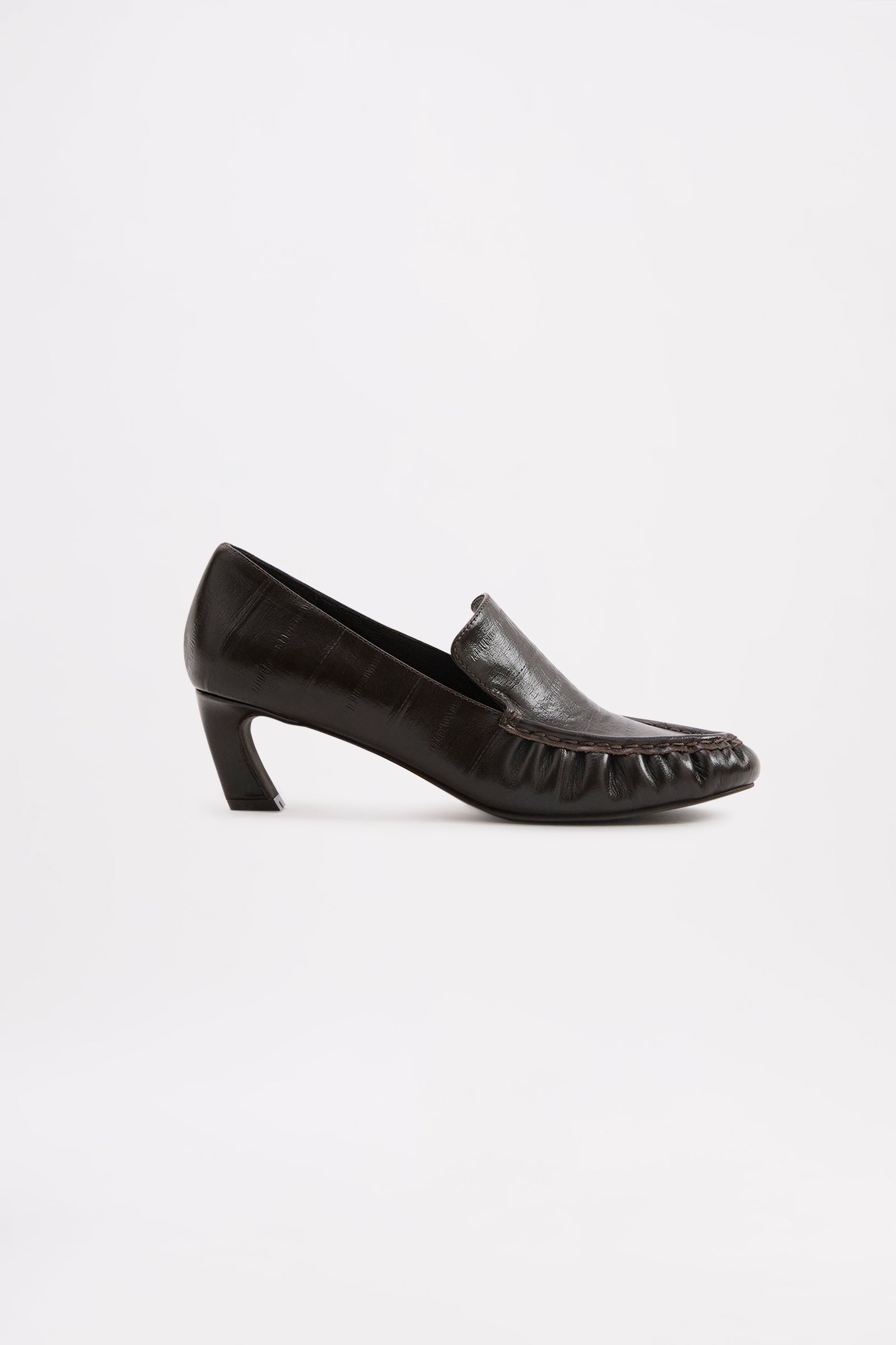 Seemah Heeled Loafer Dark Chocolate 