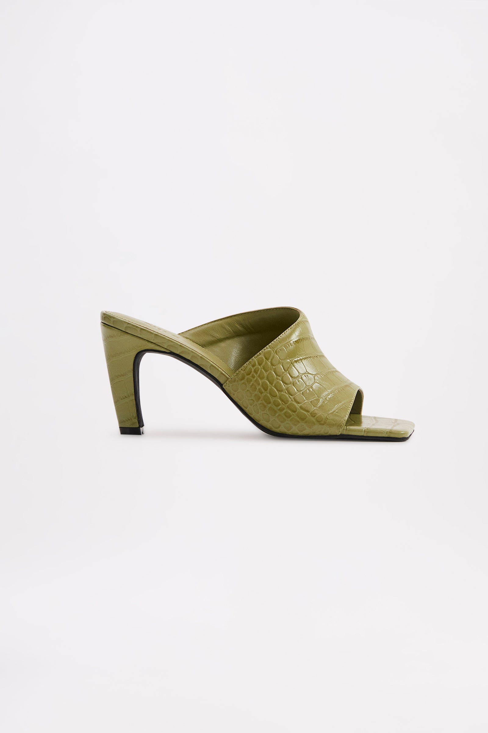 Ashlyn Heeled Mule Cornichon 