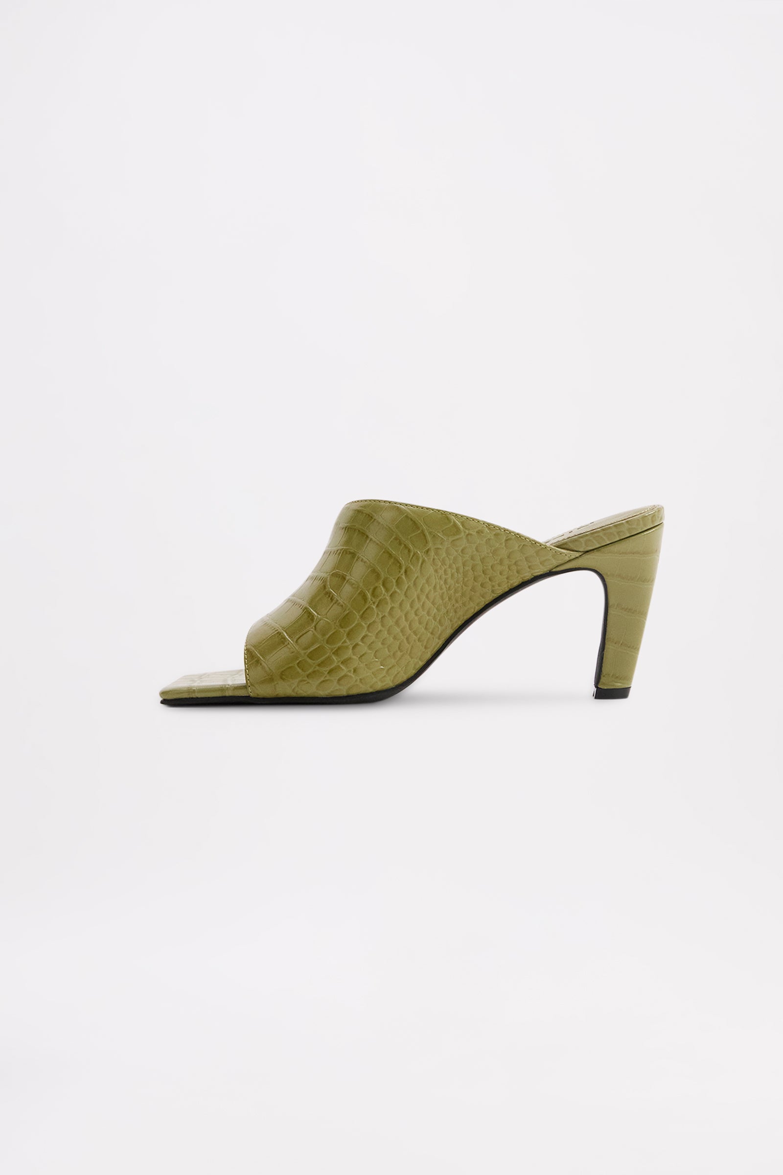 Ashlyn Heeled Mule Cornichon 