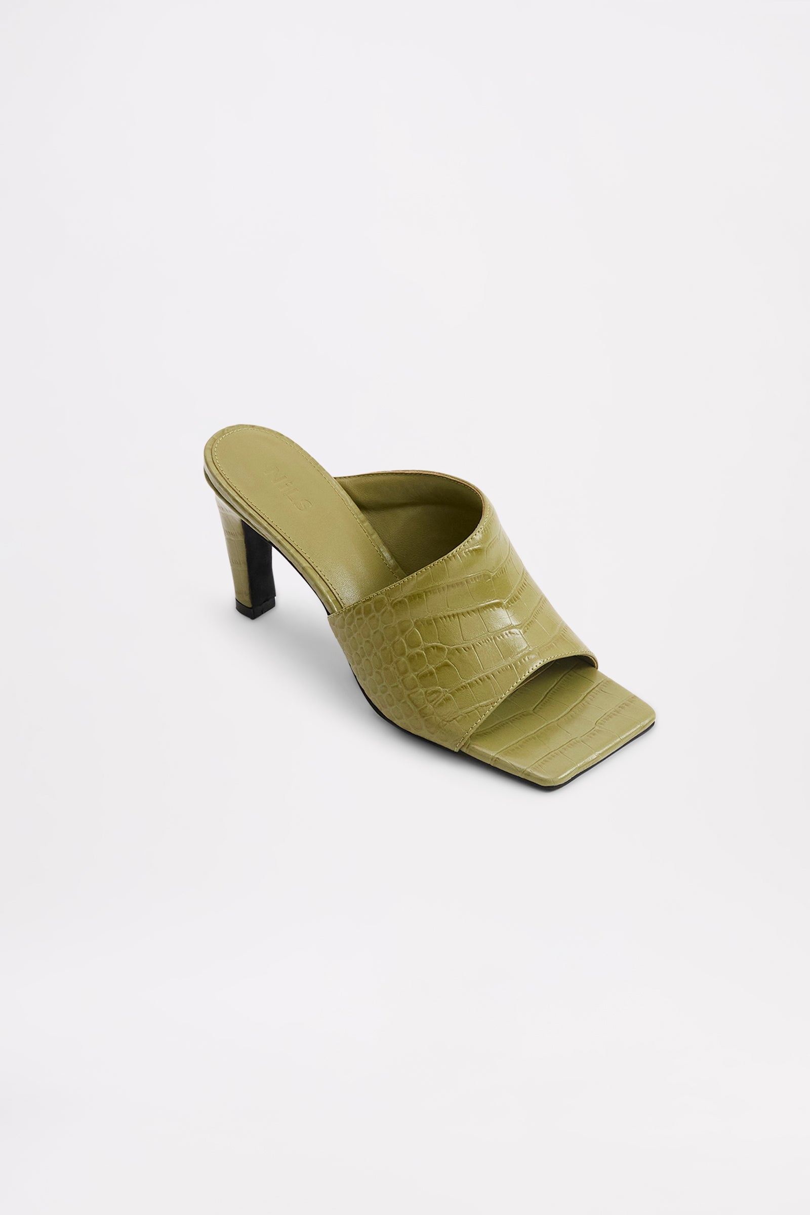Ashlyn Heeled Mule Cornichon 