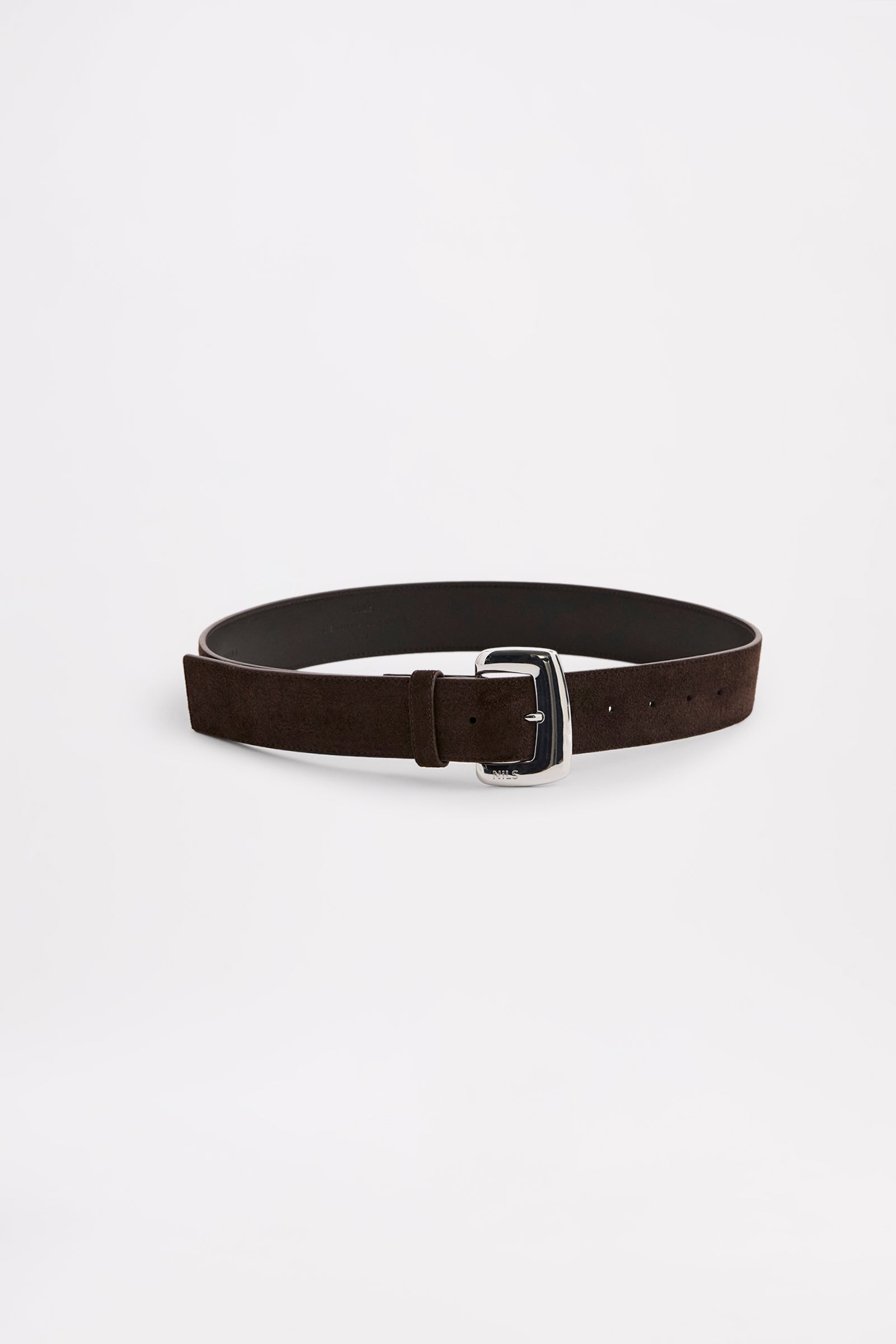 Sinclair Wide Suede Belt Dark Chocolate 