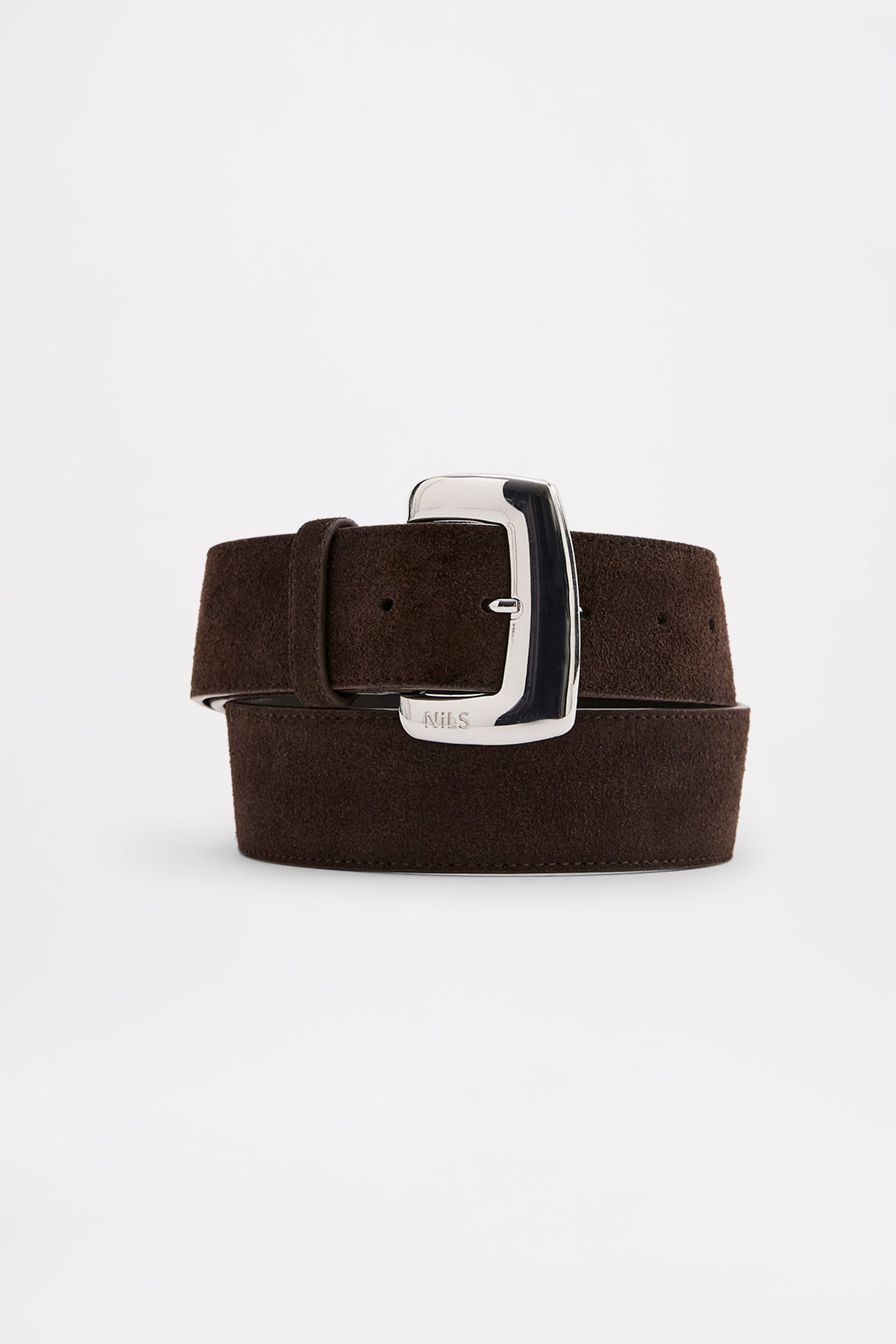 Sinclair Wide Suede Belt Dark Chocolate 