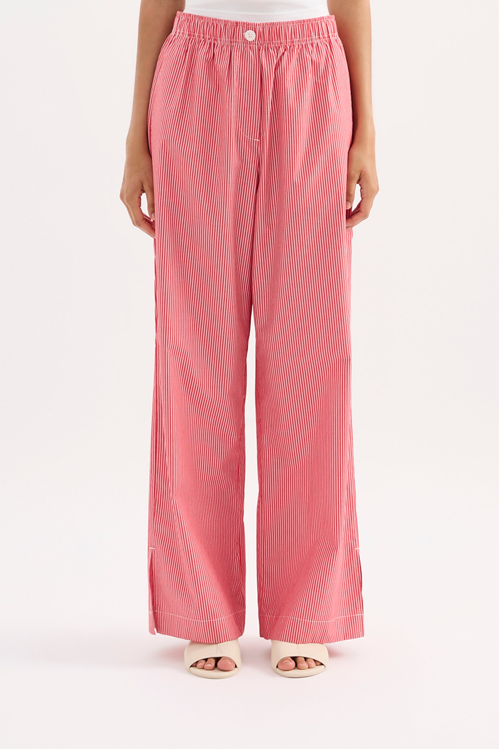 Anouk Stripe Pant Red Stripe 