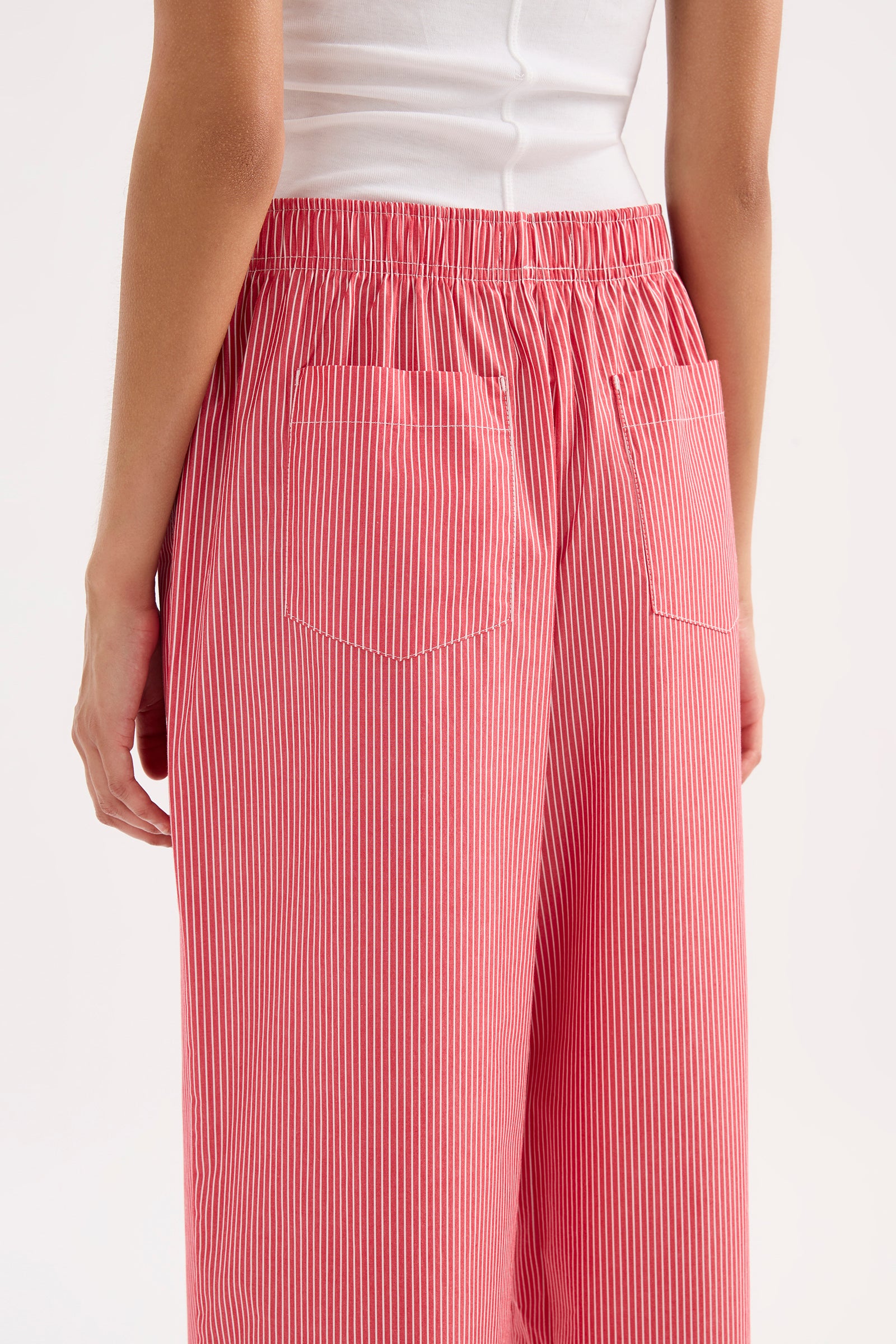 Anouk Stripe Pant Red Stripe 