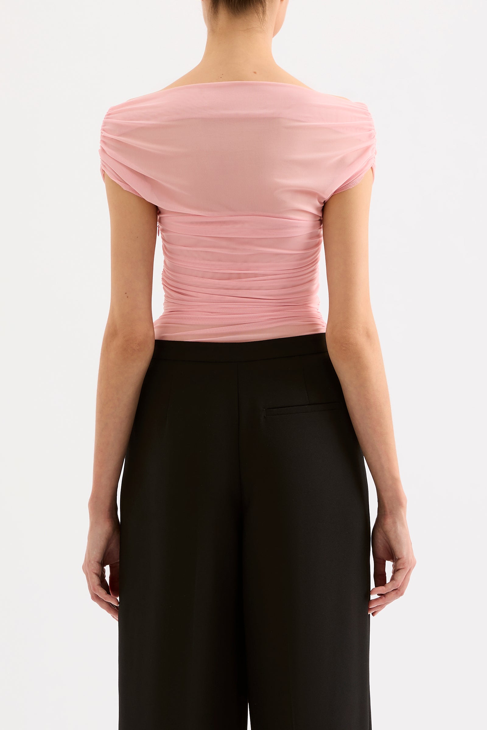 Yael Mesh Top Rosewater 