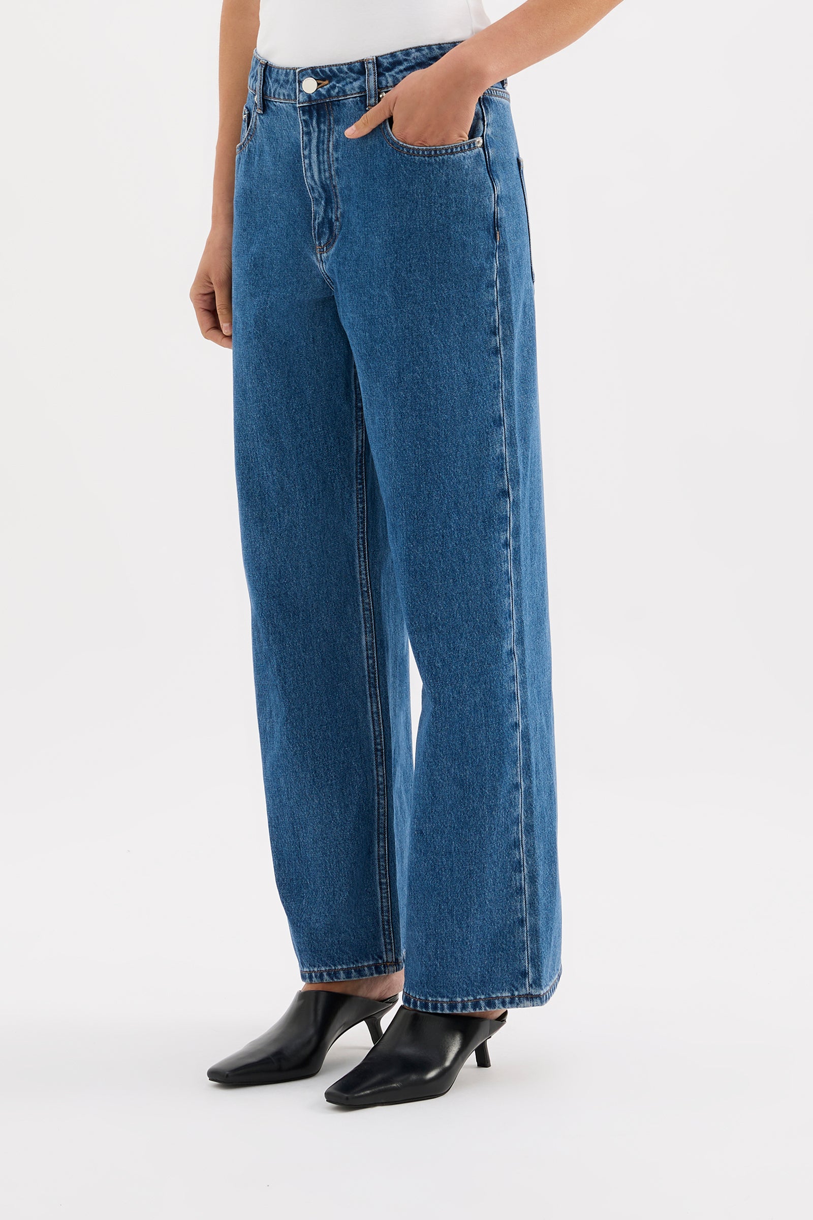 Organic Baggy Jean Royal Blue 