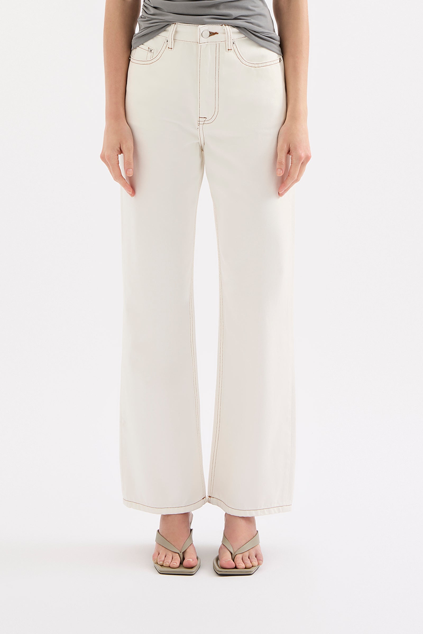Organic Relaxed Leg Jean Salt 
