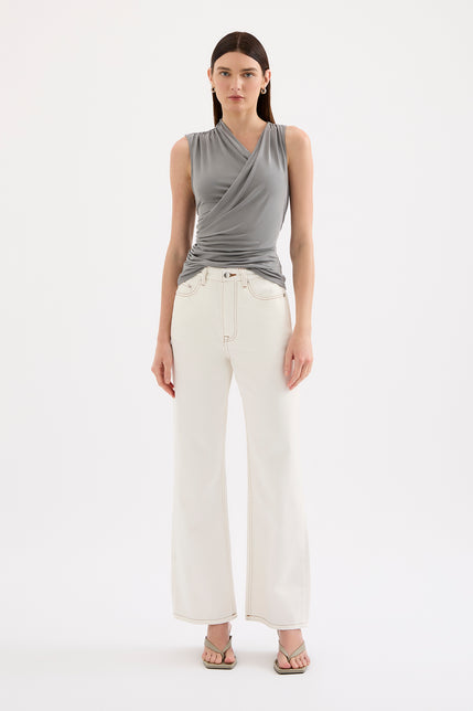 Organic Relaxed Leg Jean Salt 