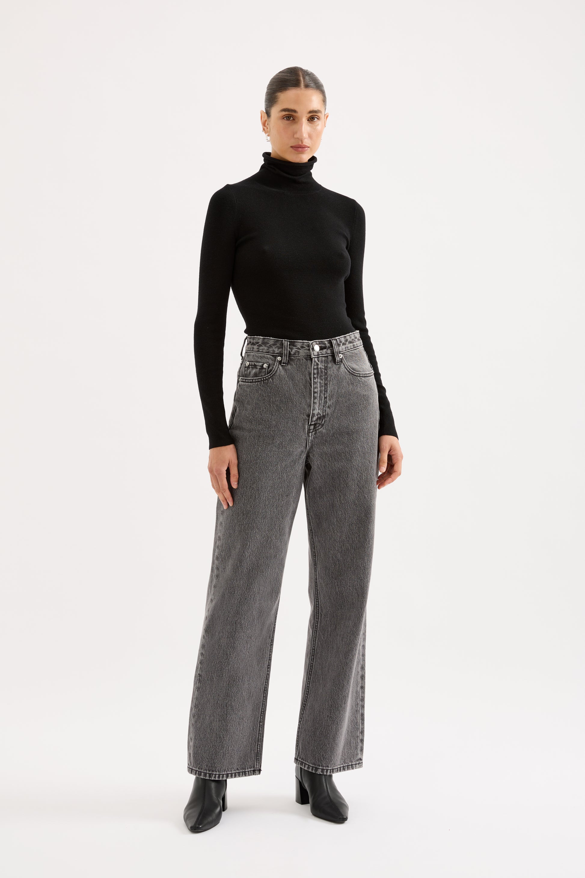 Florence Merino Skivvy Black 
