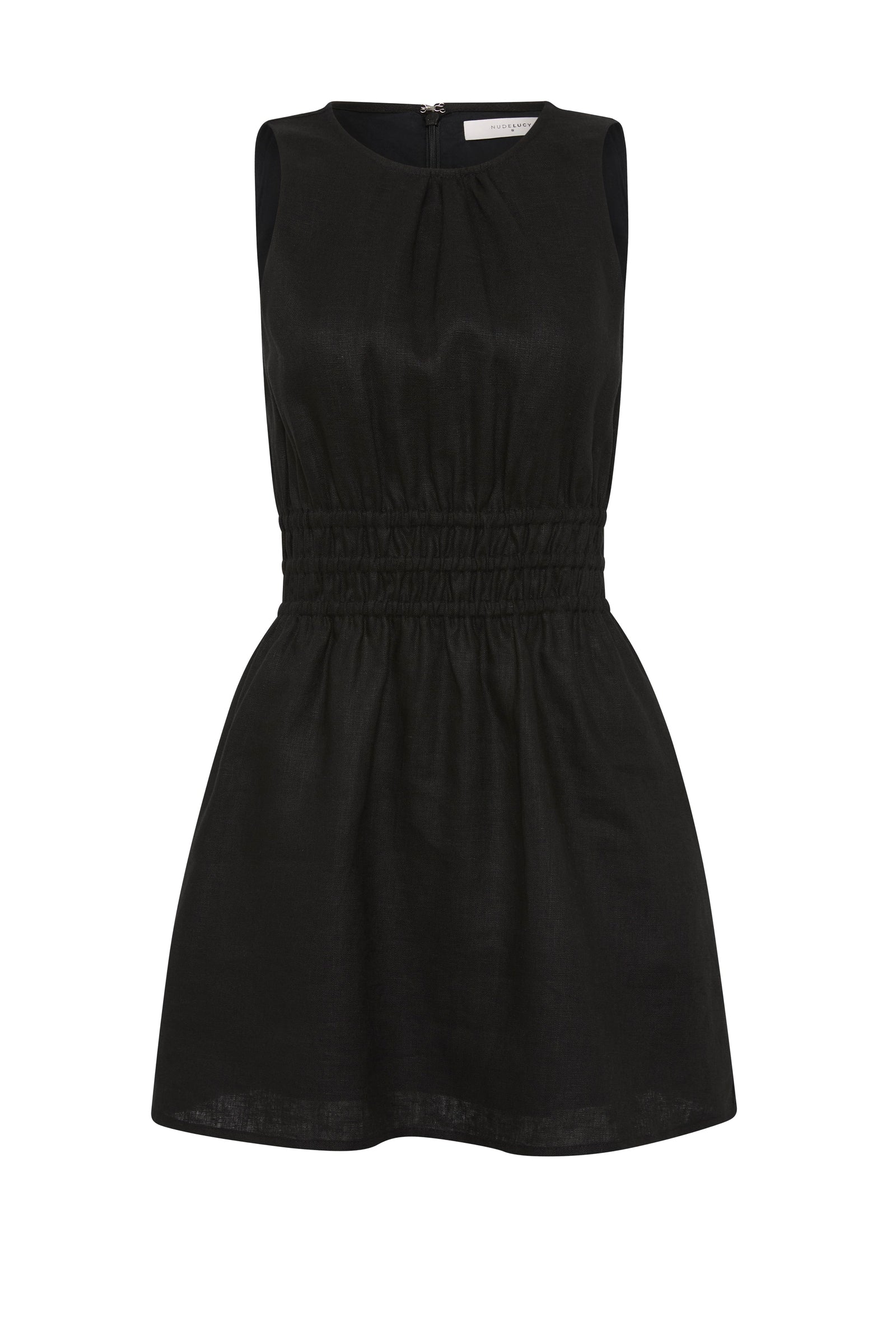 Jaxson Linen Mini Dress Black 
