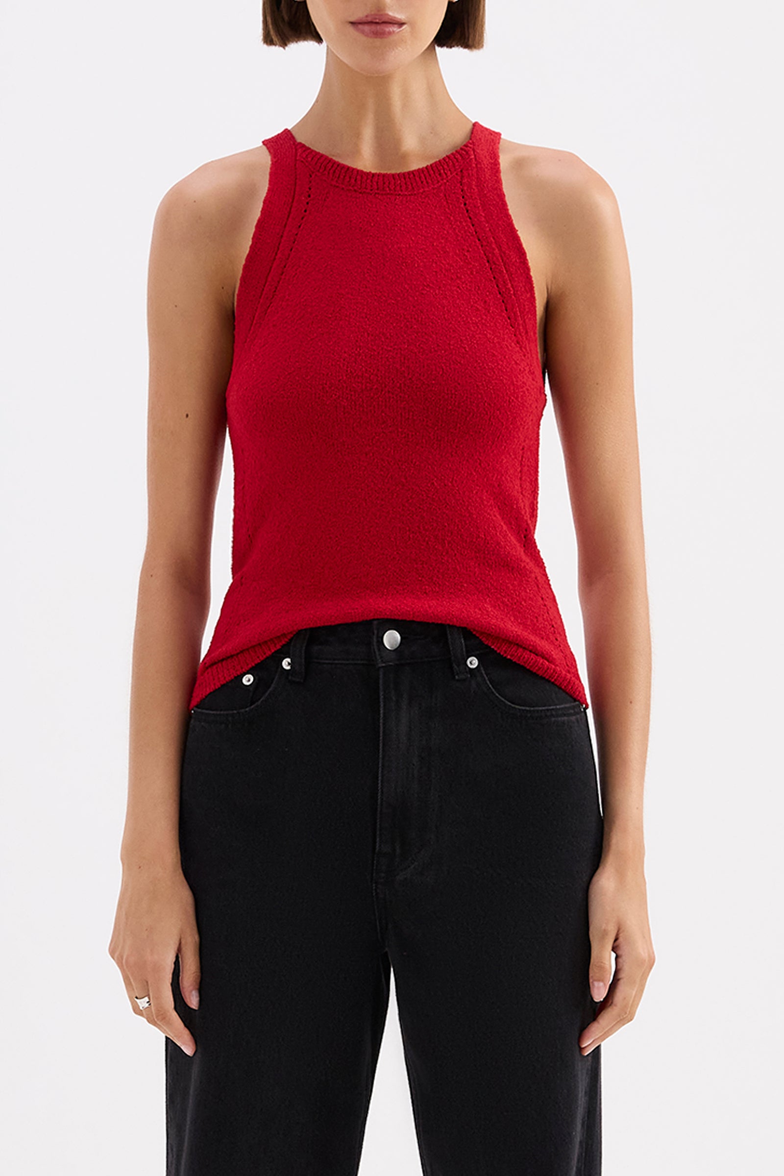 Kharis Knit Tank Cherry 