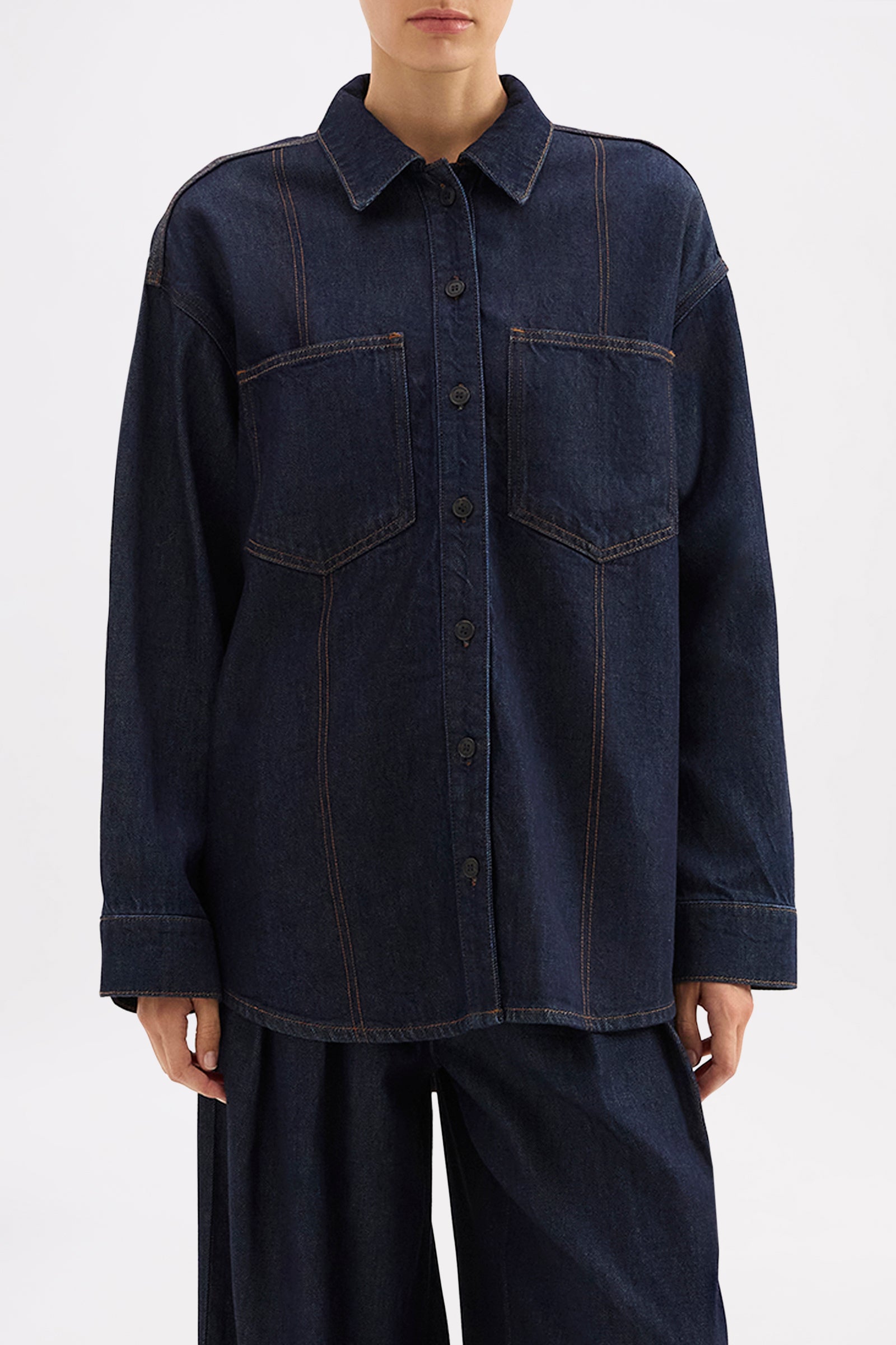 Vita Denim Overshirt Deep Blue 