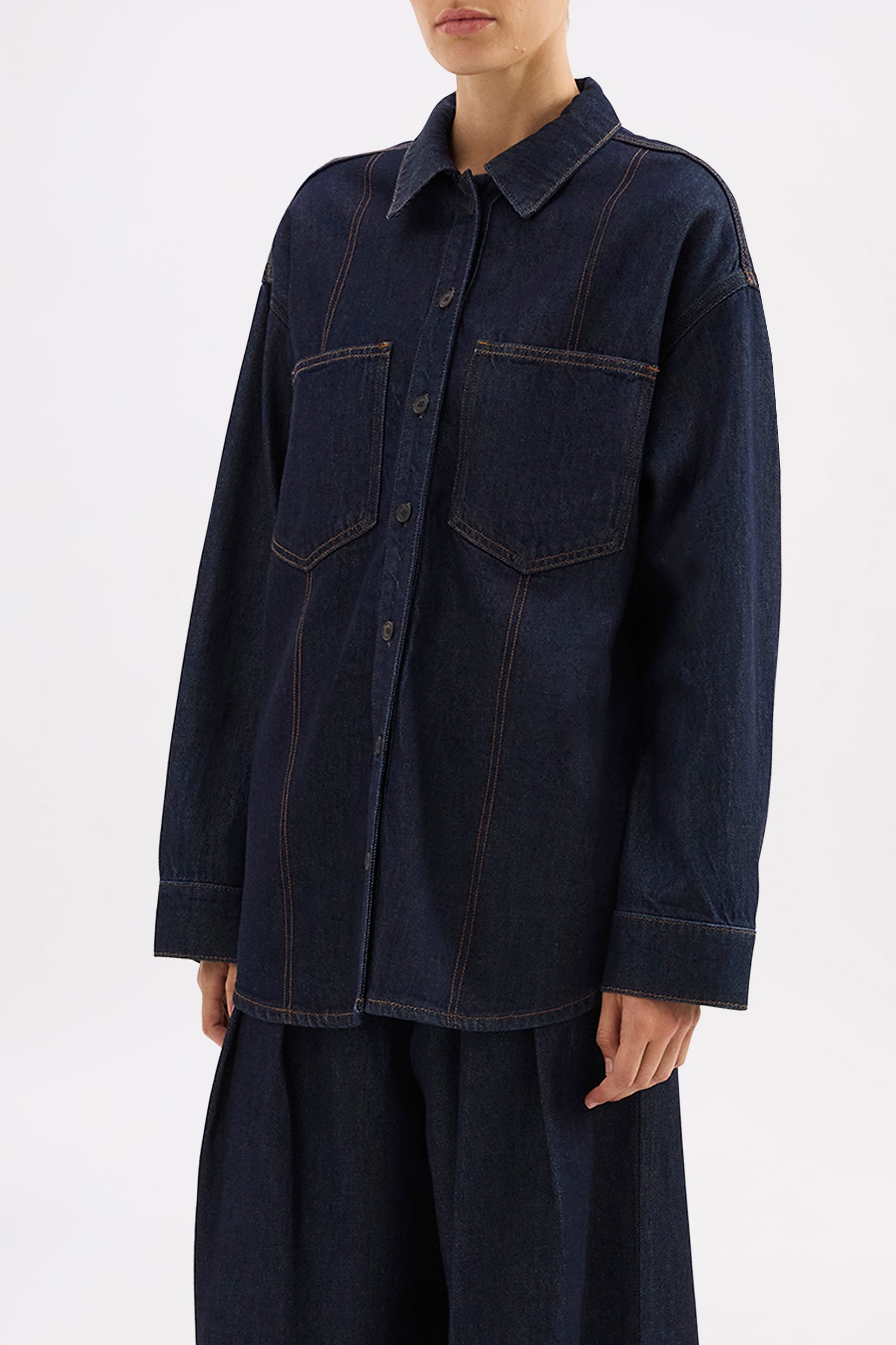 Vita Denim Overshirt Deep Blue 