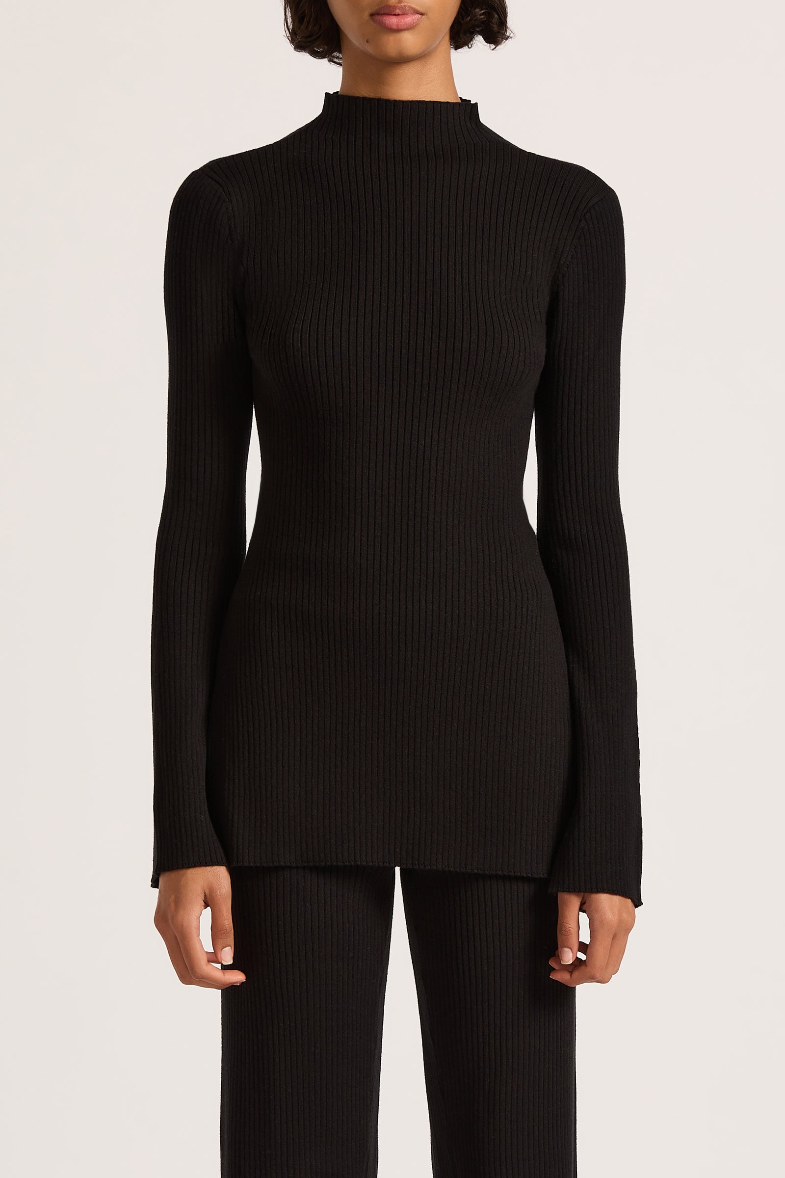 Malo Knit Tunic Black 