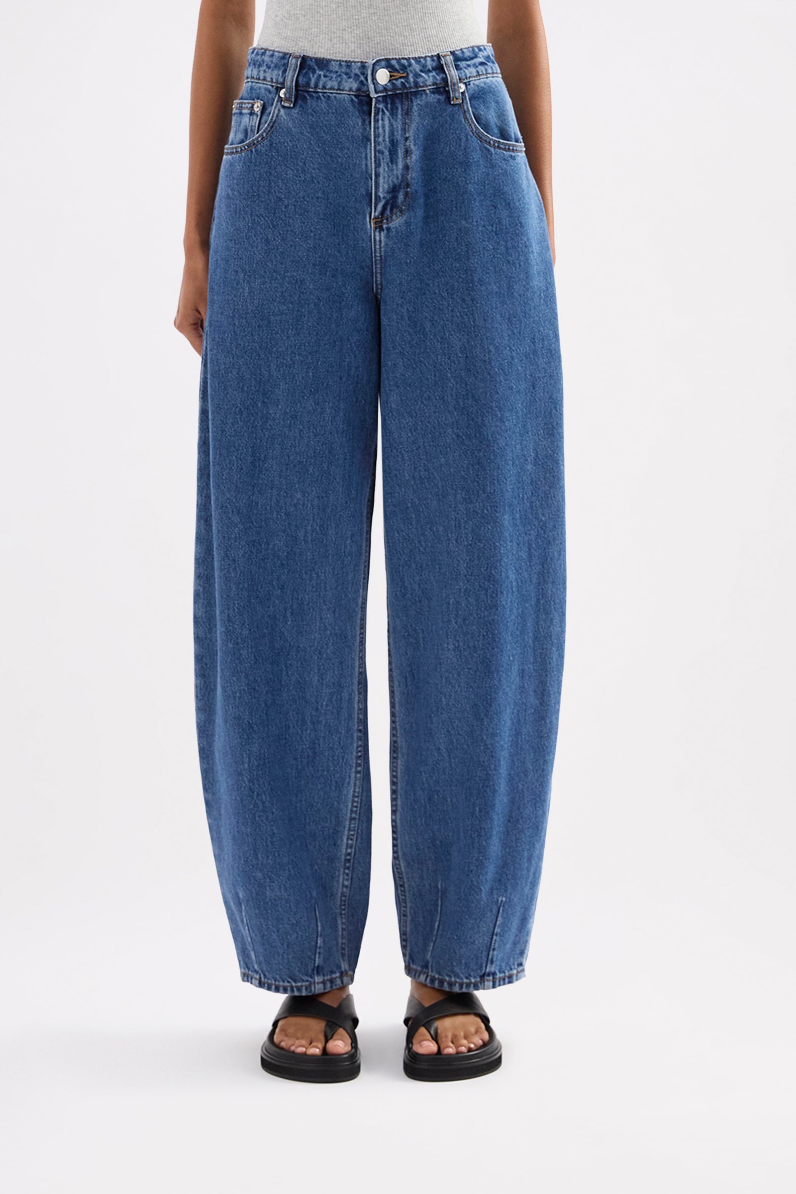 Organic Barrel Jean Royal Blue 